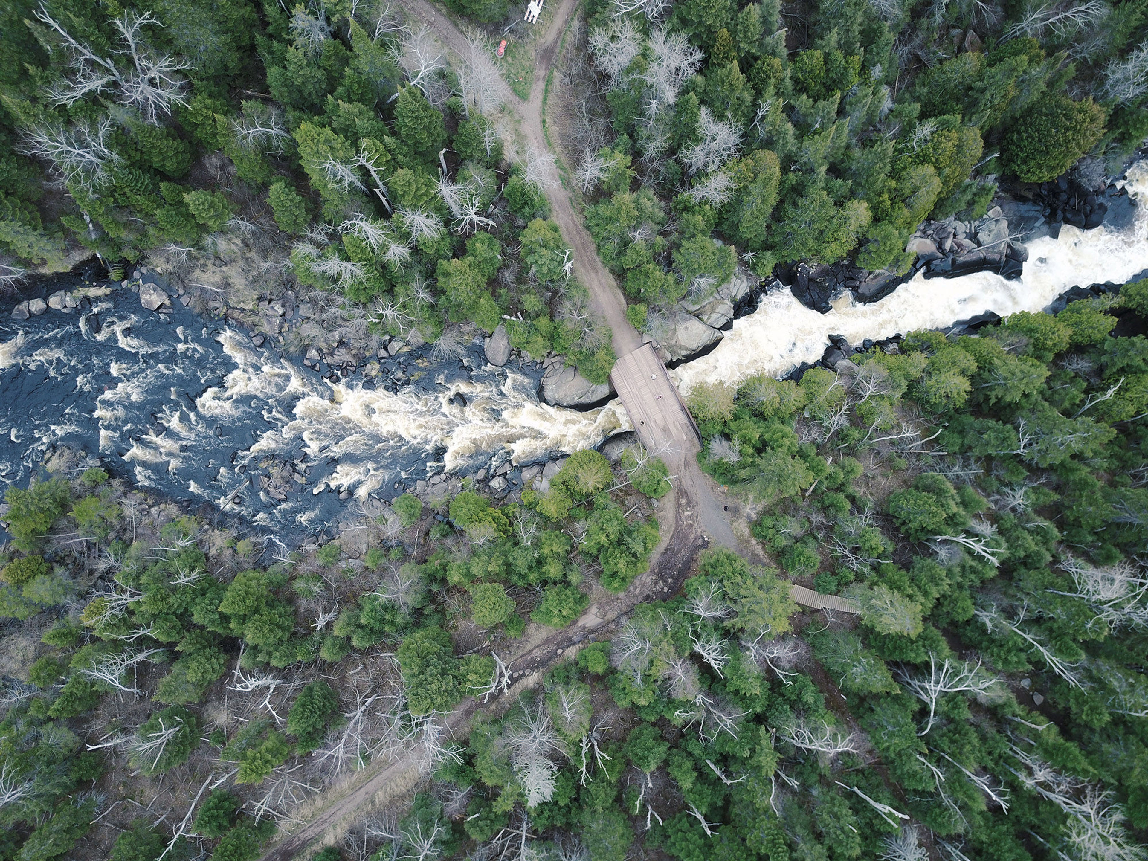 Poplar River Crossing from above. Photo by Fresh Tracks Media.