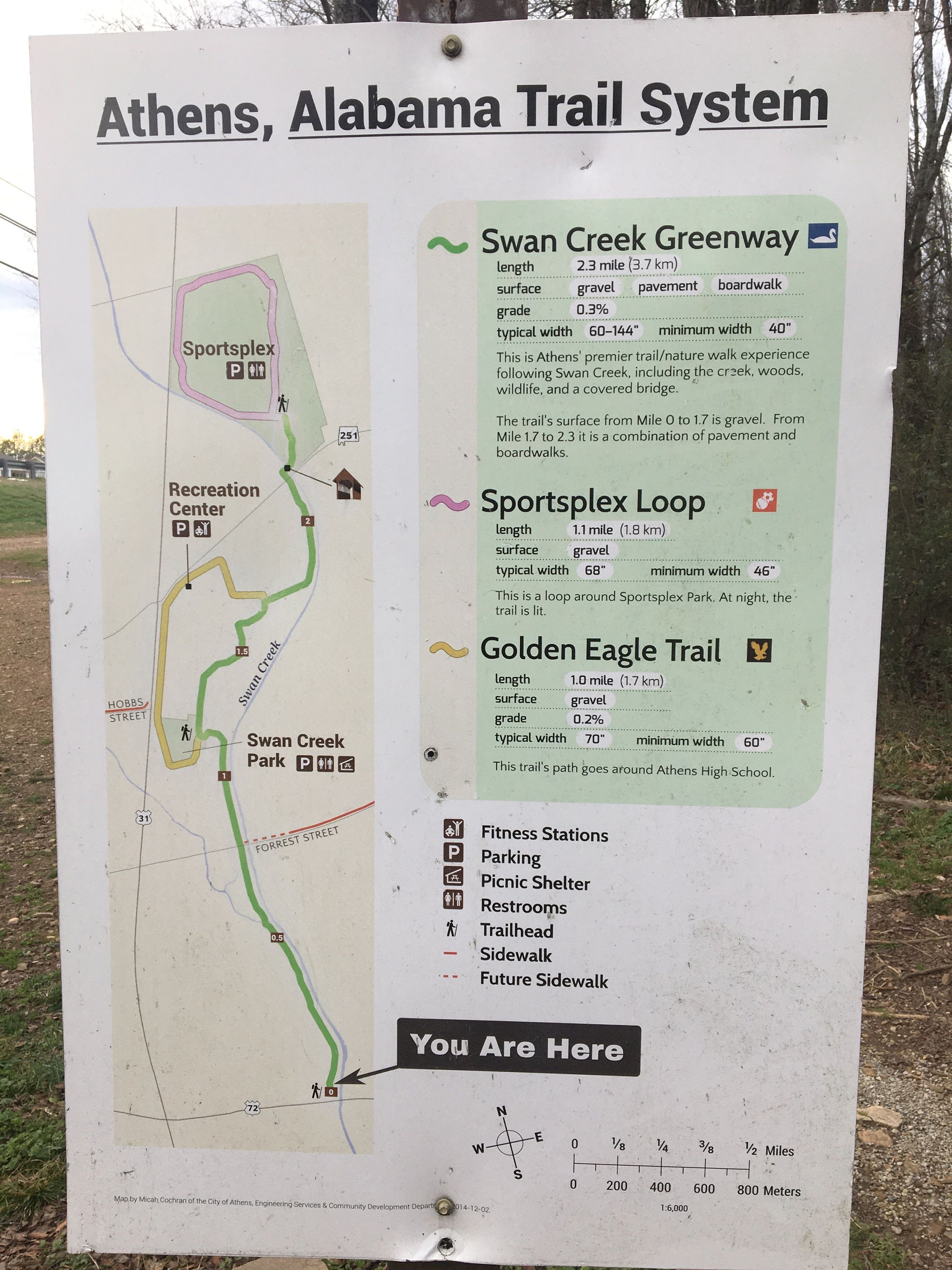 Trail system map. Photo by Donna Kridelbaugh.