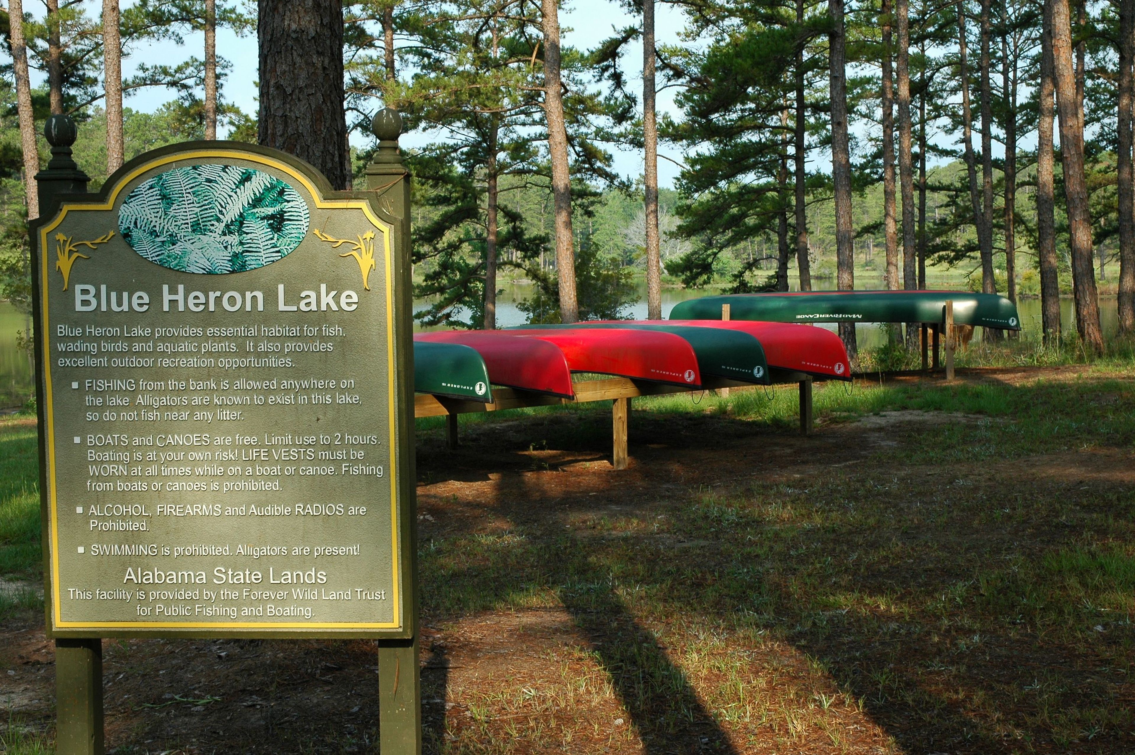 Canoeing and Fishing at Blue Heron Lake