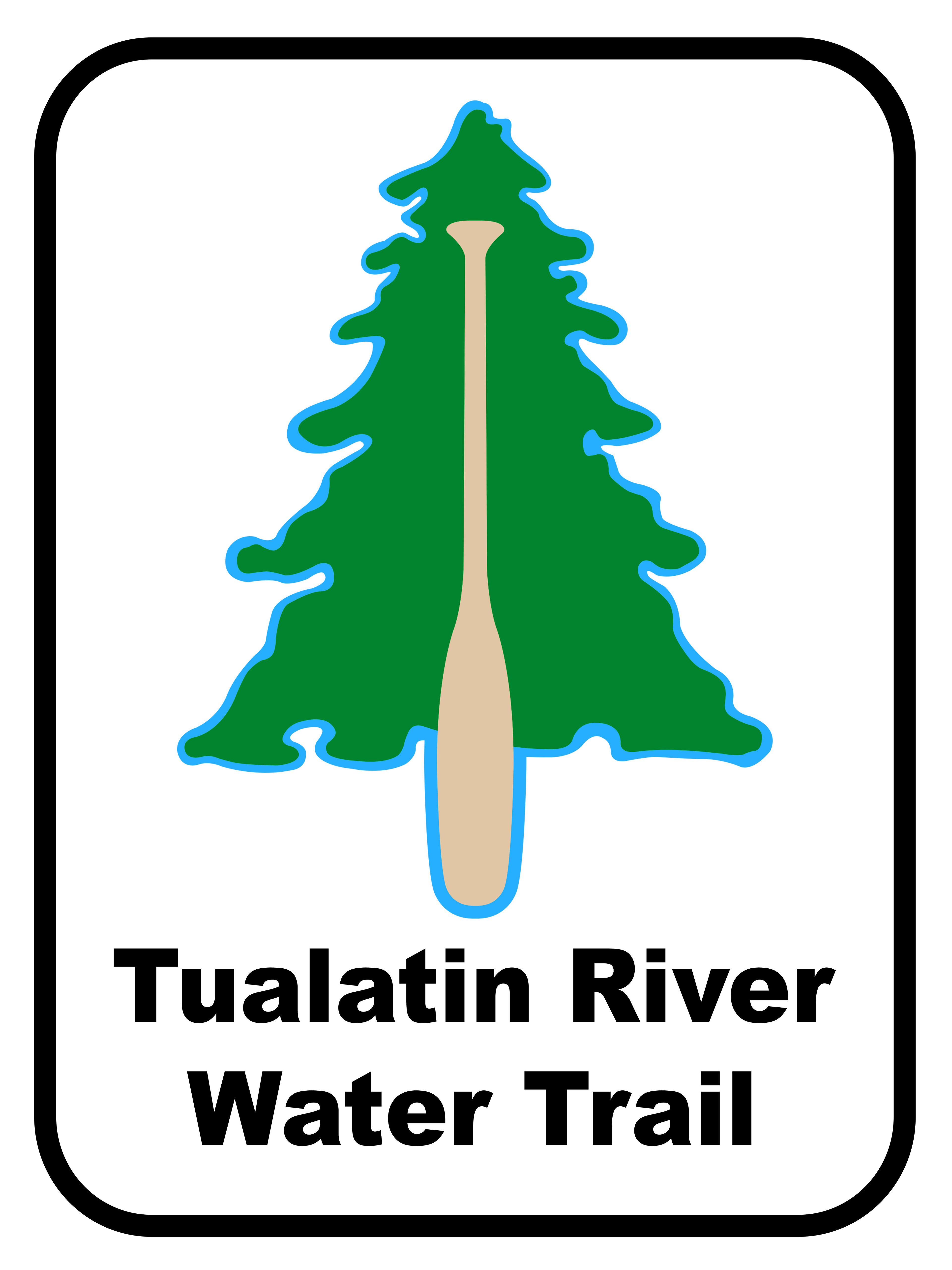 Tualatin River Water Trail Road Sign