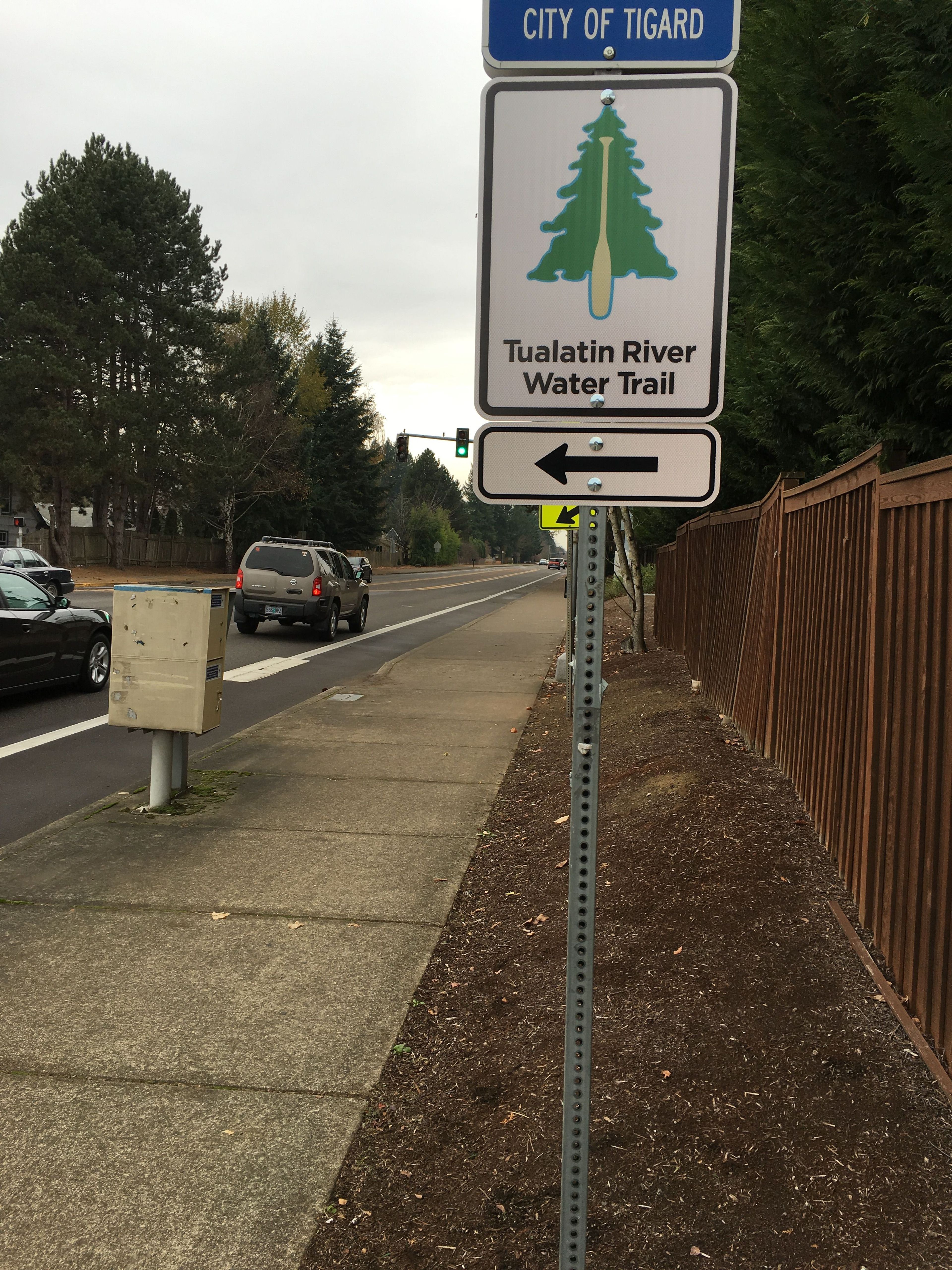 Water Trail Road Sign on Durham Road