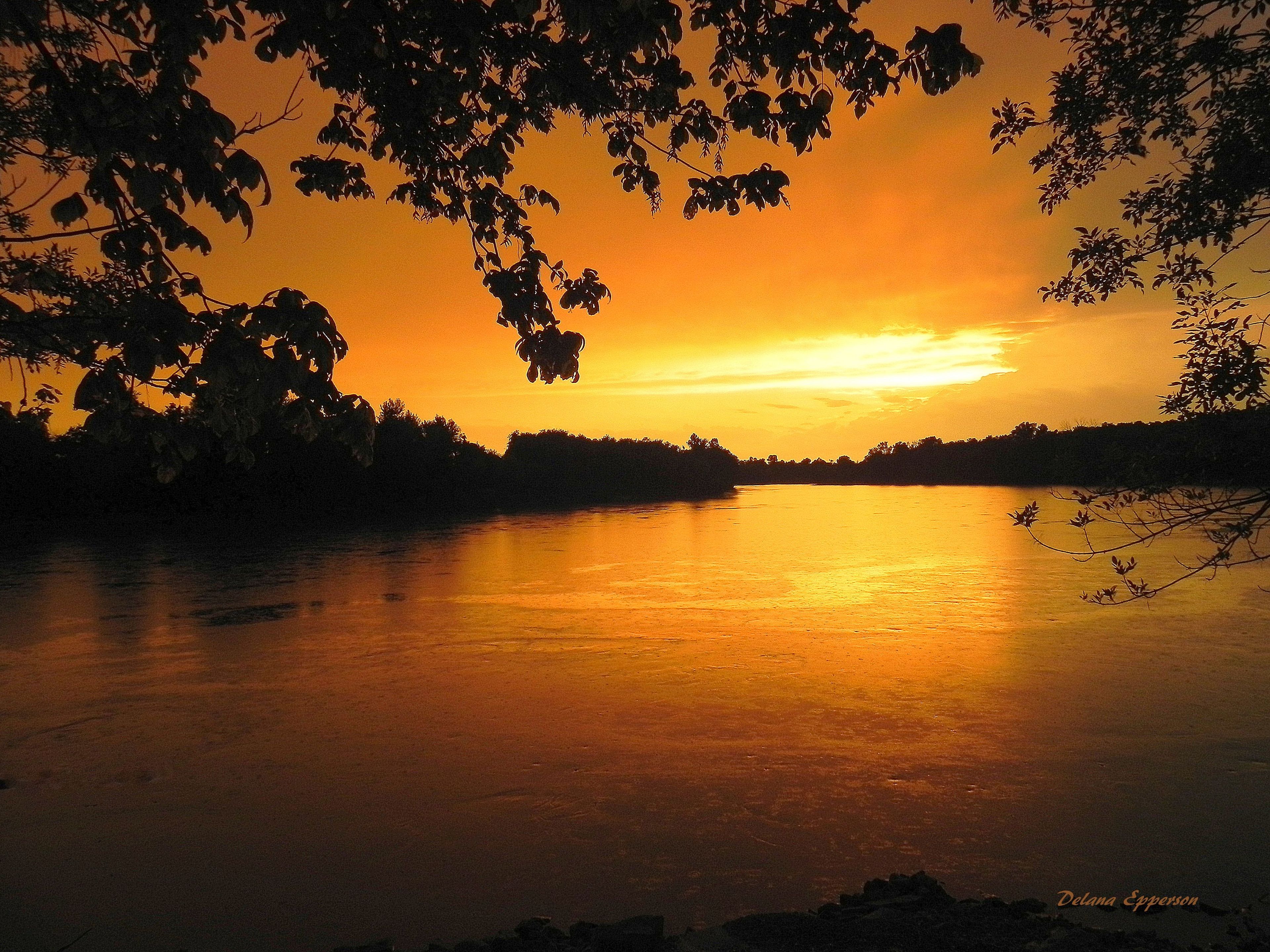 Rainy White River Sunset at the Jacksonport State Park near Tunstall Riverwalk Trail. Photo by Delana Epperson.