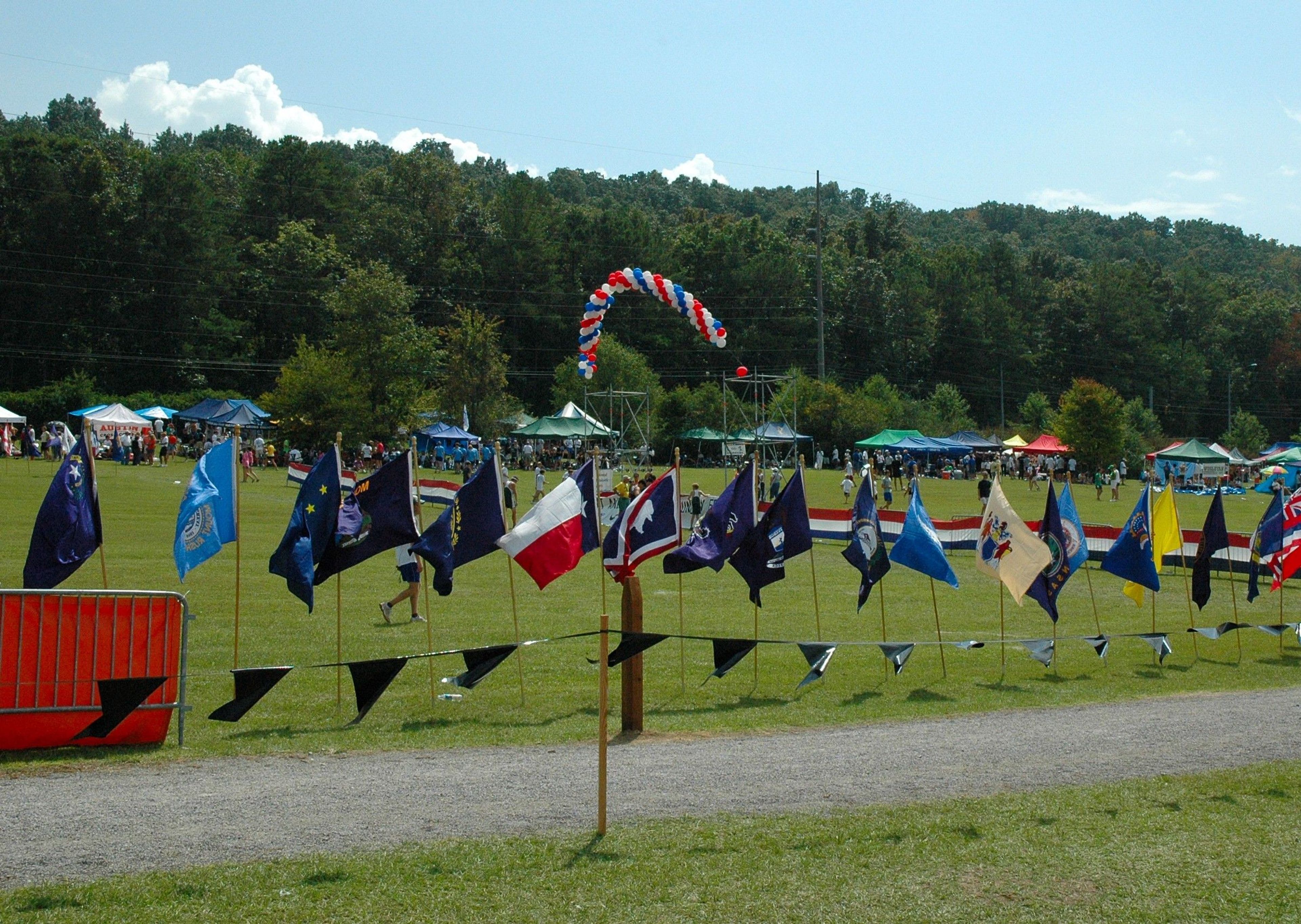 Cross County flags. Photo by Tommy Daniel.