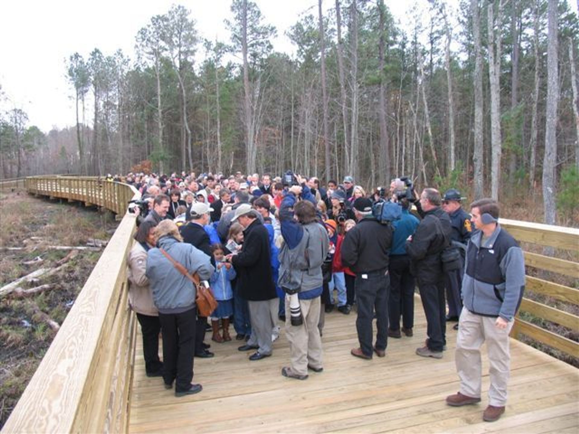 Trail opening November 21, 2006. Photo by Doug Ellis.