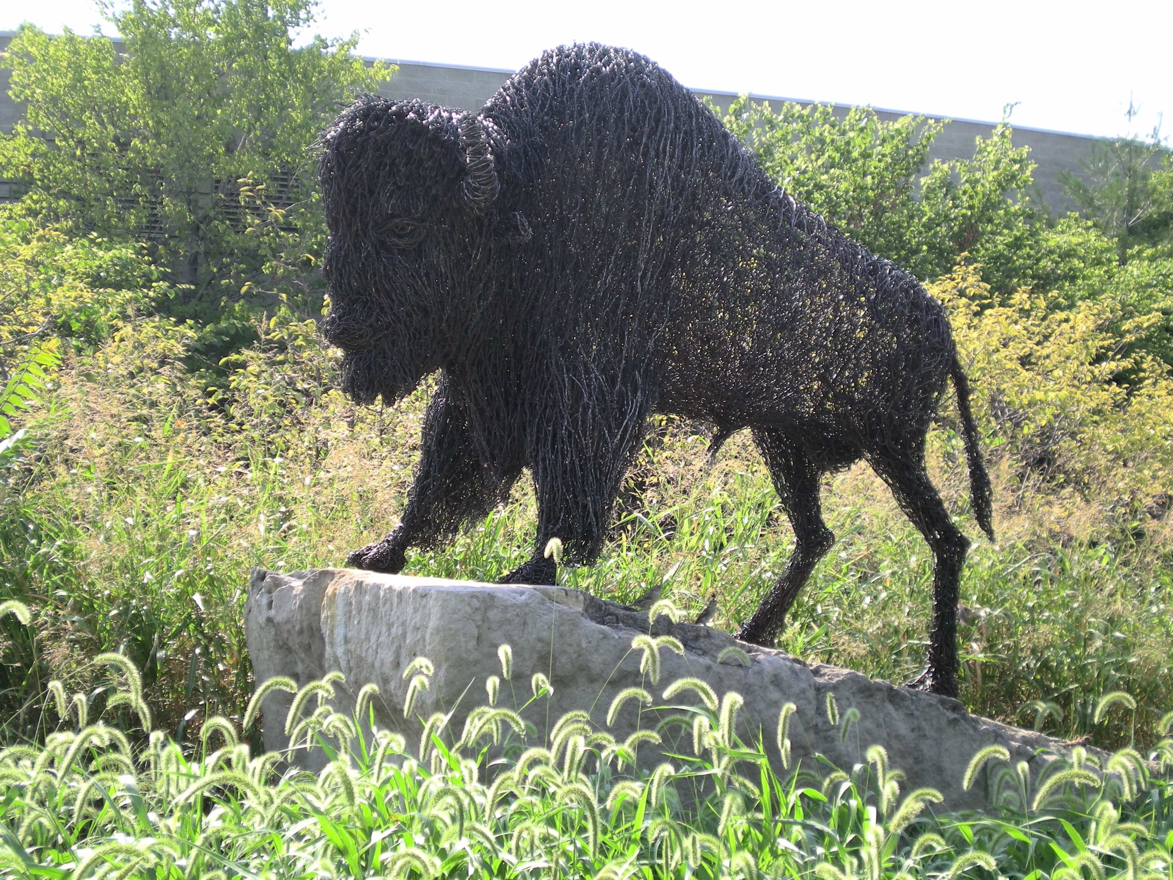 Art work leads to the White River Trailhead near Indiana University/Purdue. Photo by John Terrill.