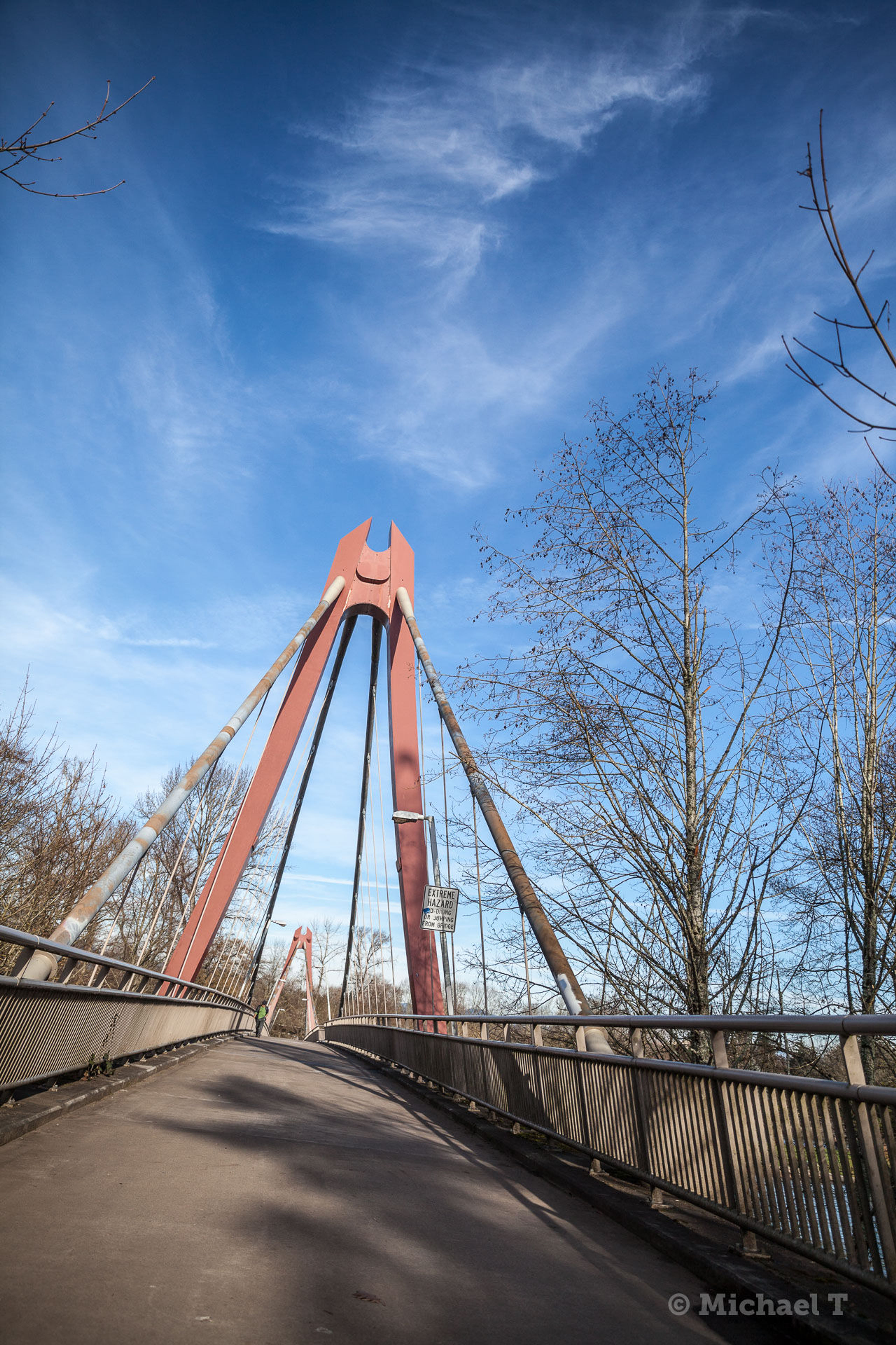 A footbridge over the Willamette River.