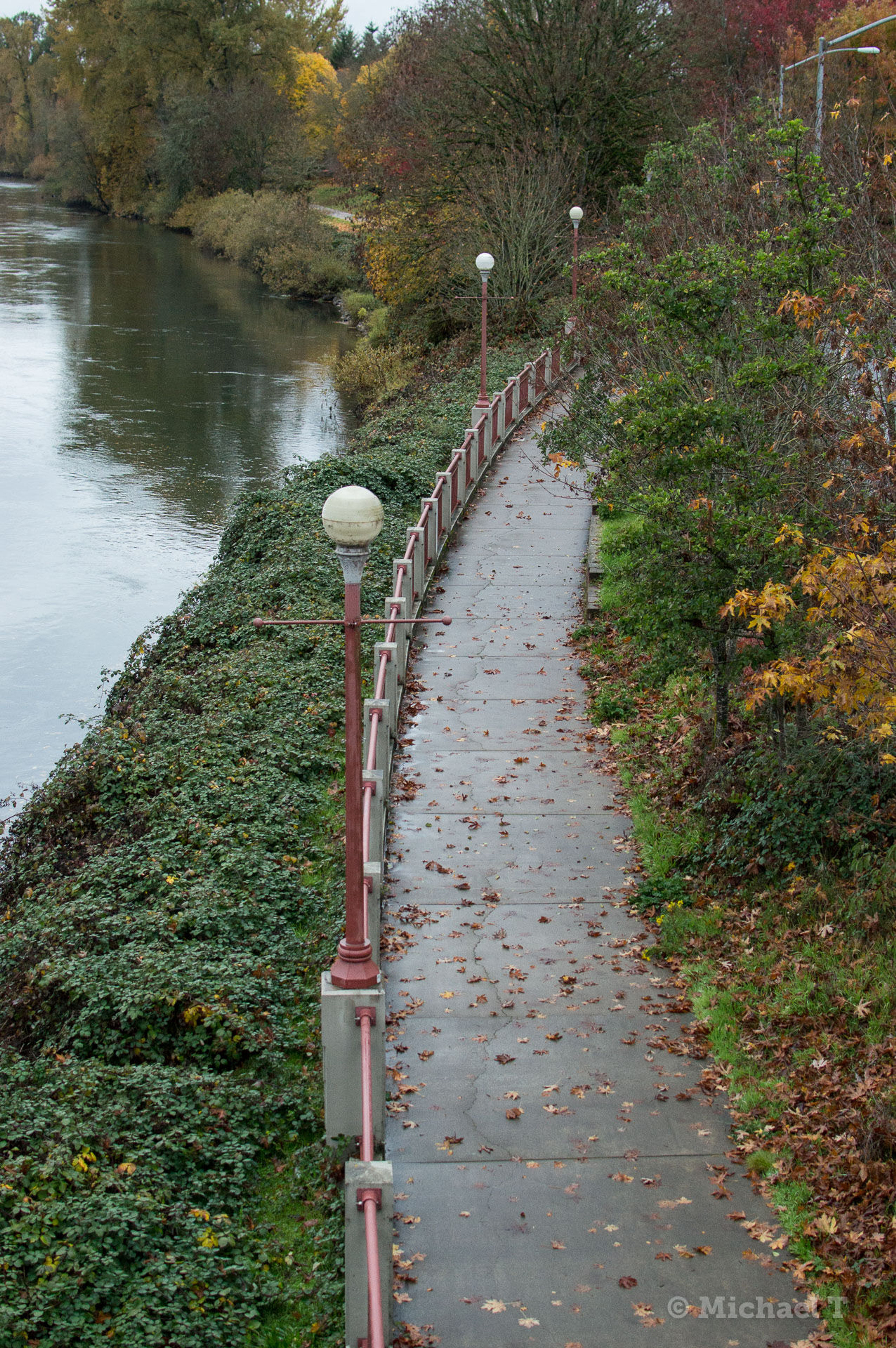 The northern section of the trail, which traverses both sides of the river.