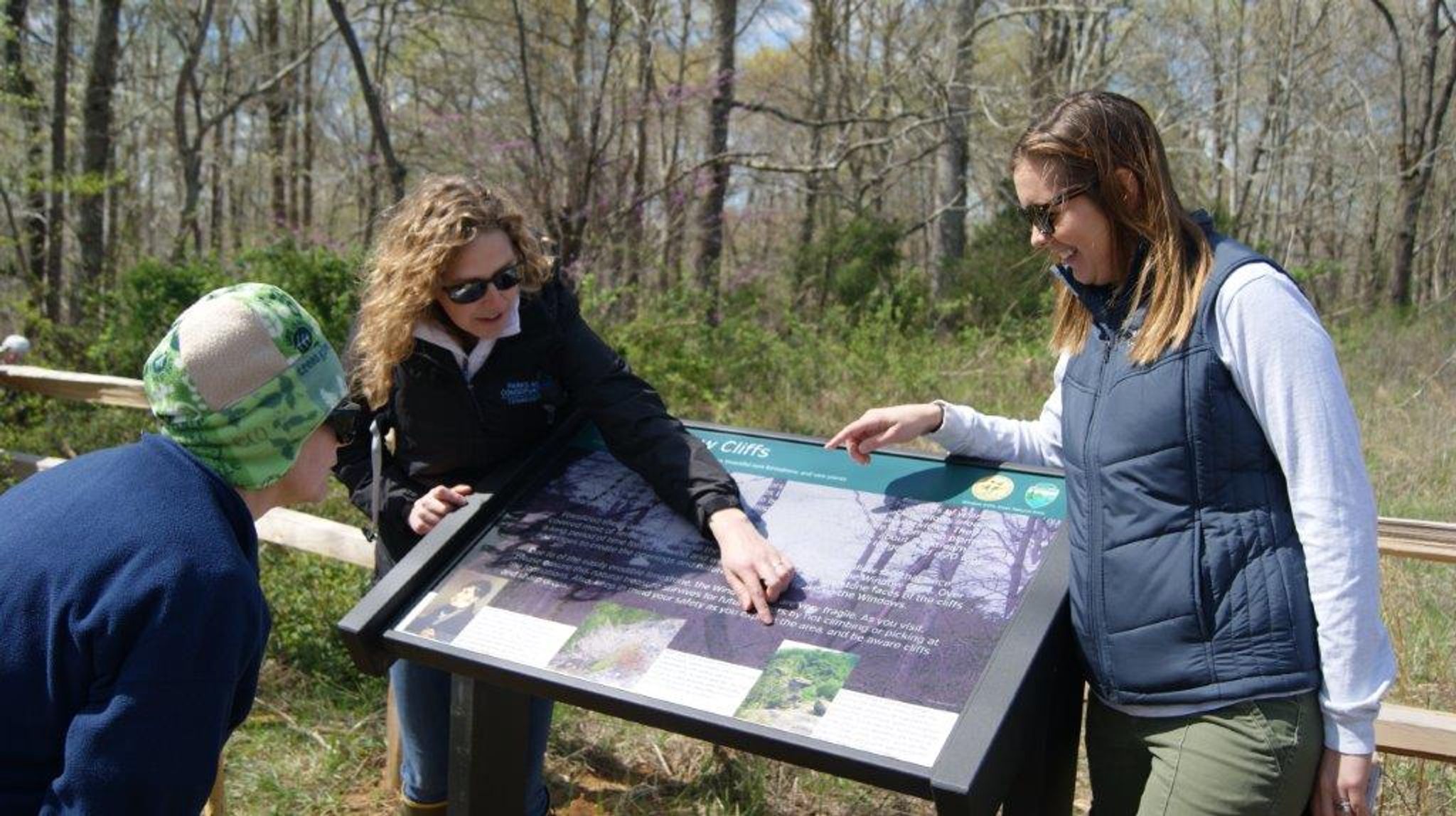 Interpretive sign and map.