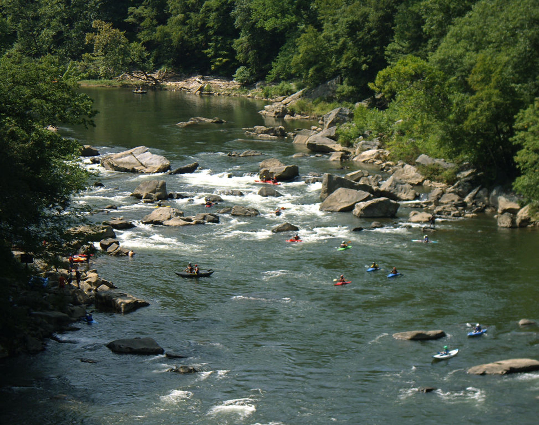 Playing in Railroad Rapid. Photo by Mary Shaw.