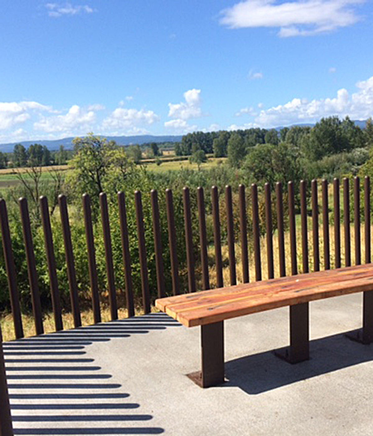 A gorgeous view awaits you atop the footbridge.