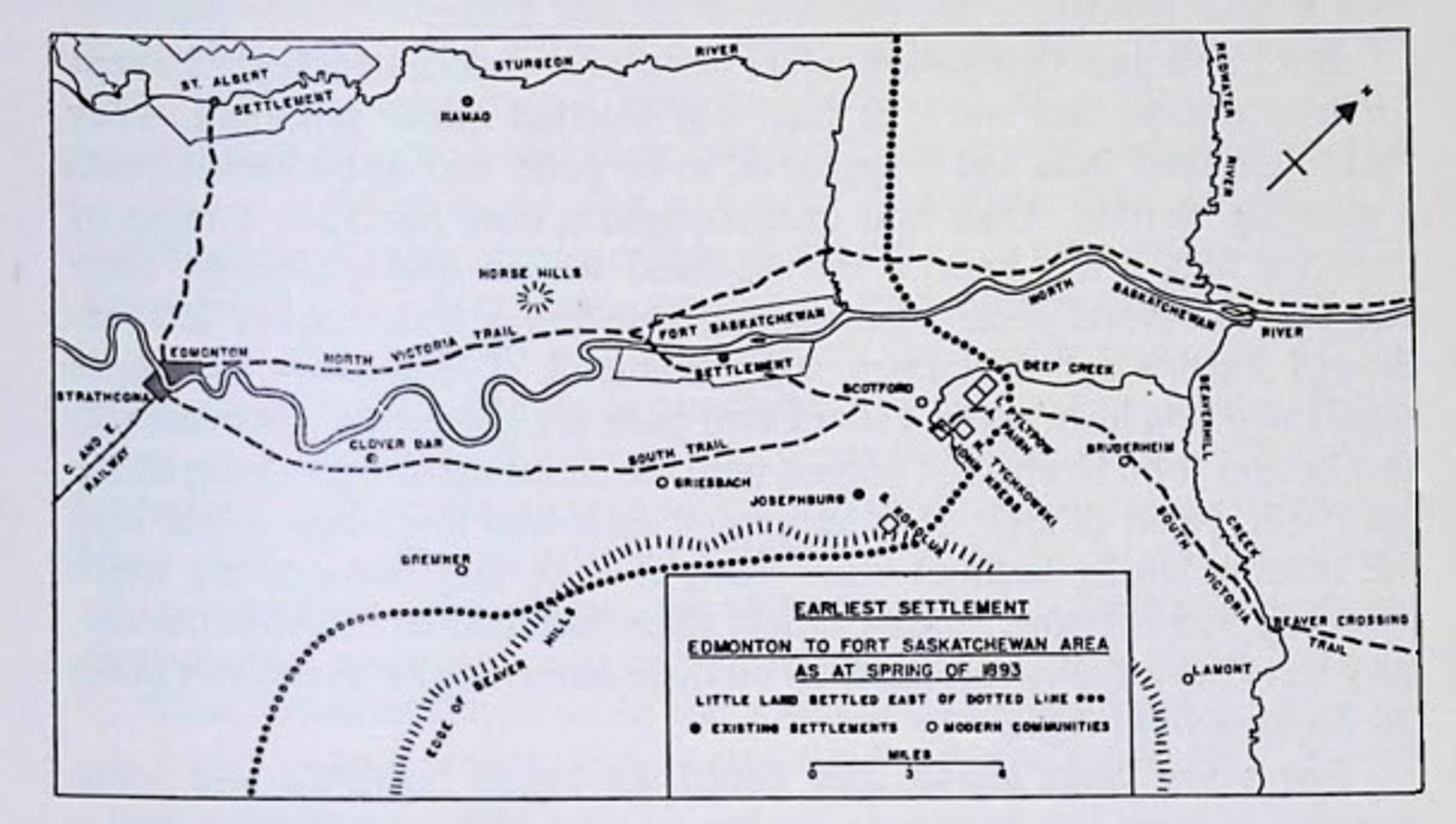 Map of North and South Victoria Trail 1893