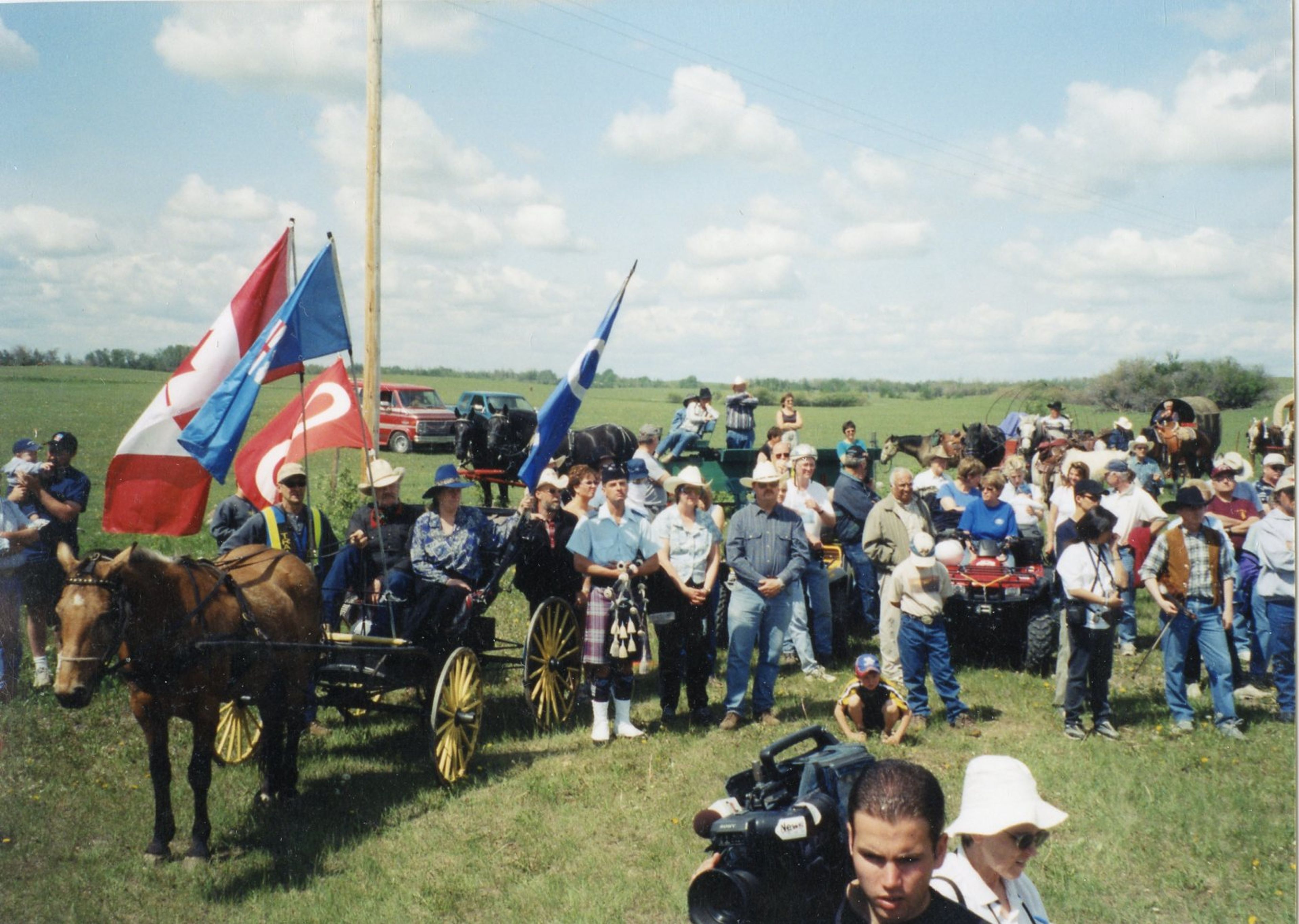 Crowd at the official openning of the Iron Horse Trail at Abilene June 8, 2003