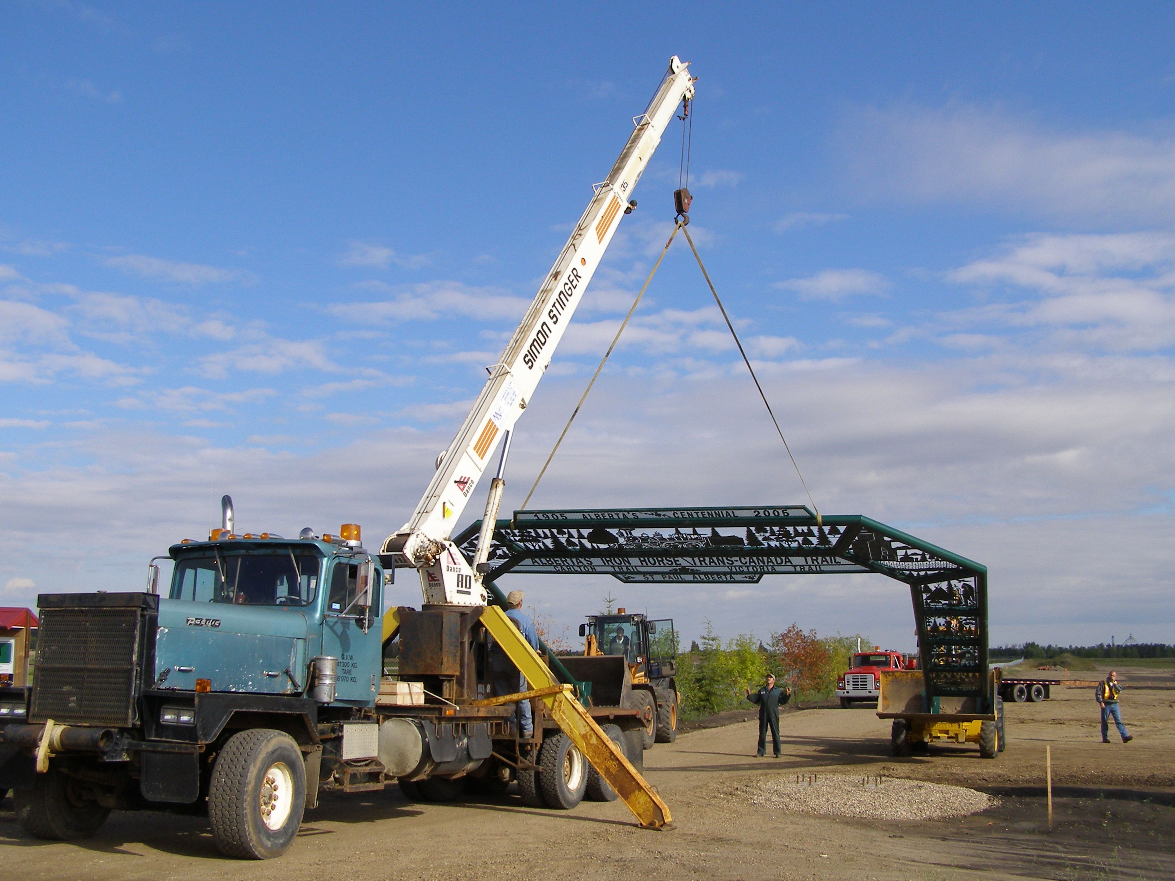 Lifting the gate to the St Paul Staging Area in 2007