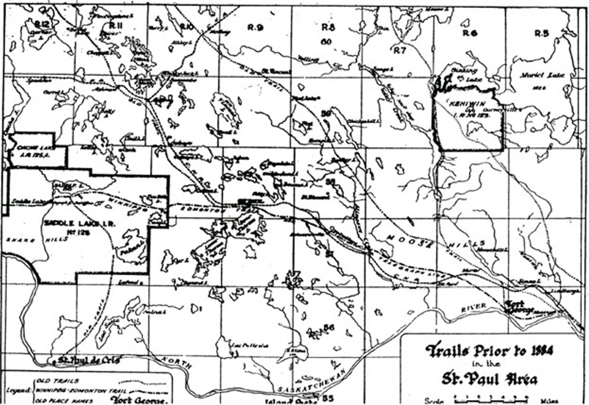 Trails in St Paul area prior to 1884