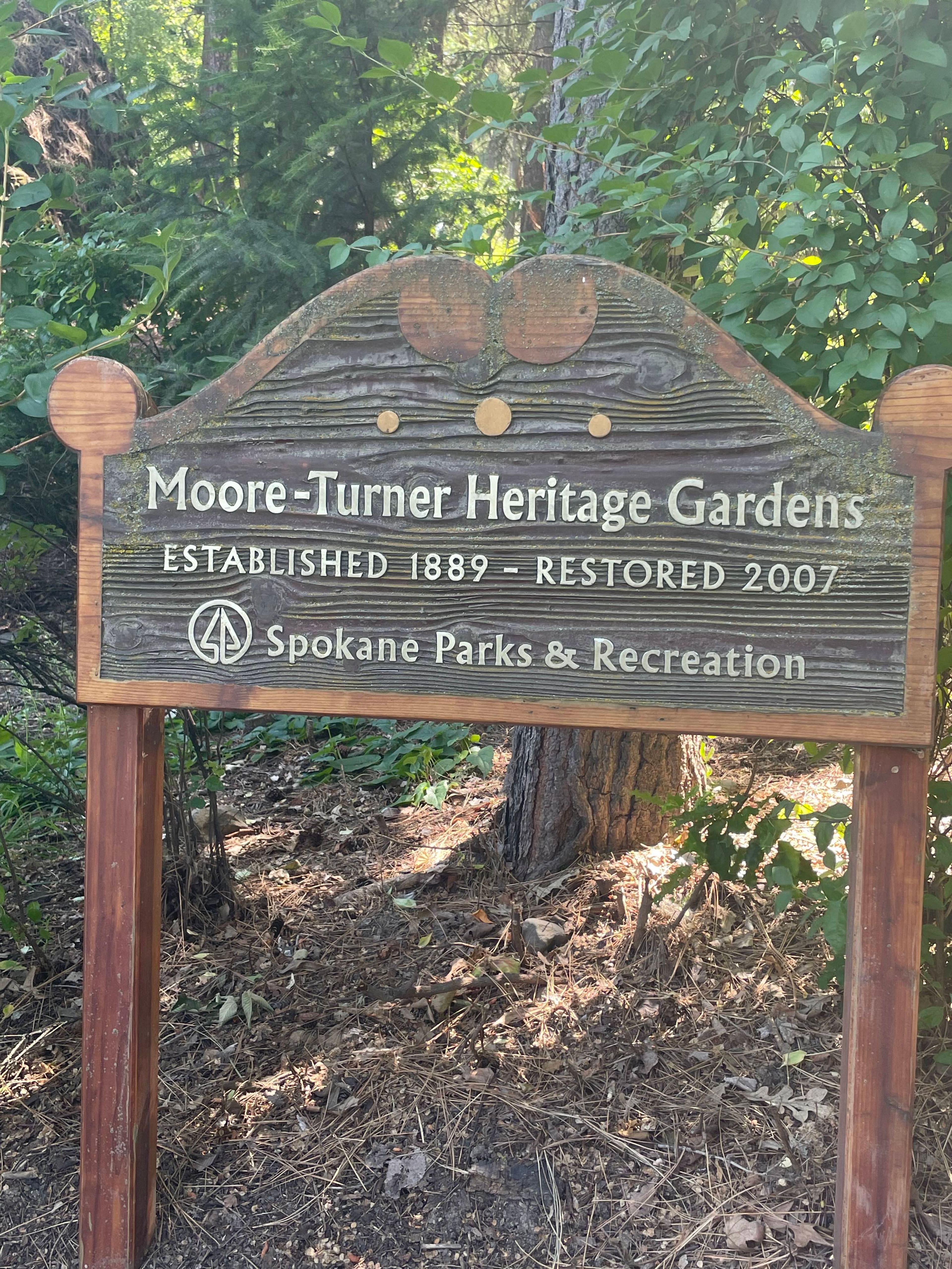 Sign at Moore-Turner Heritage Gardens