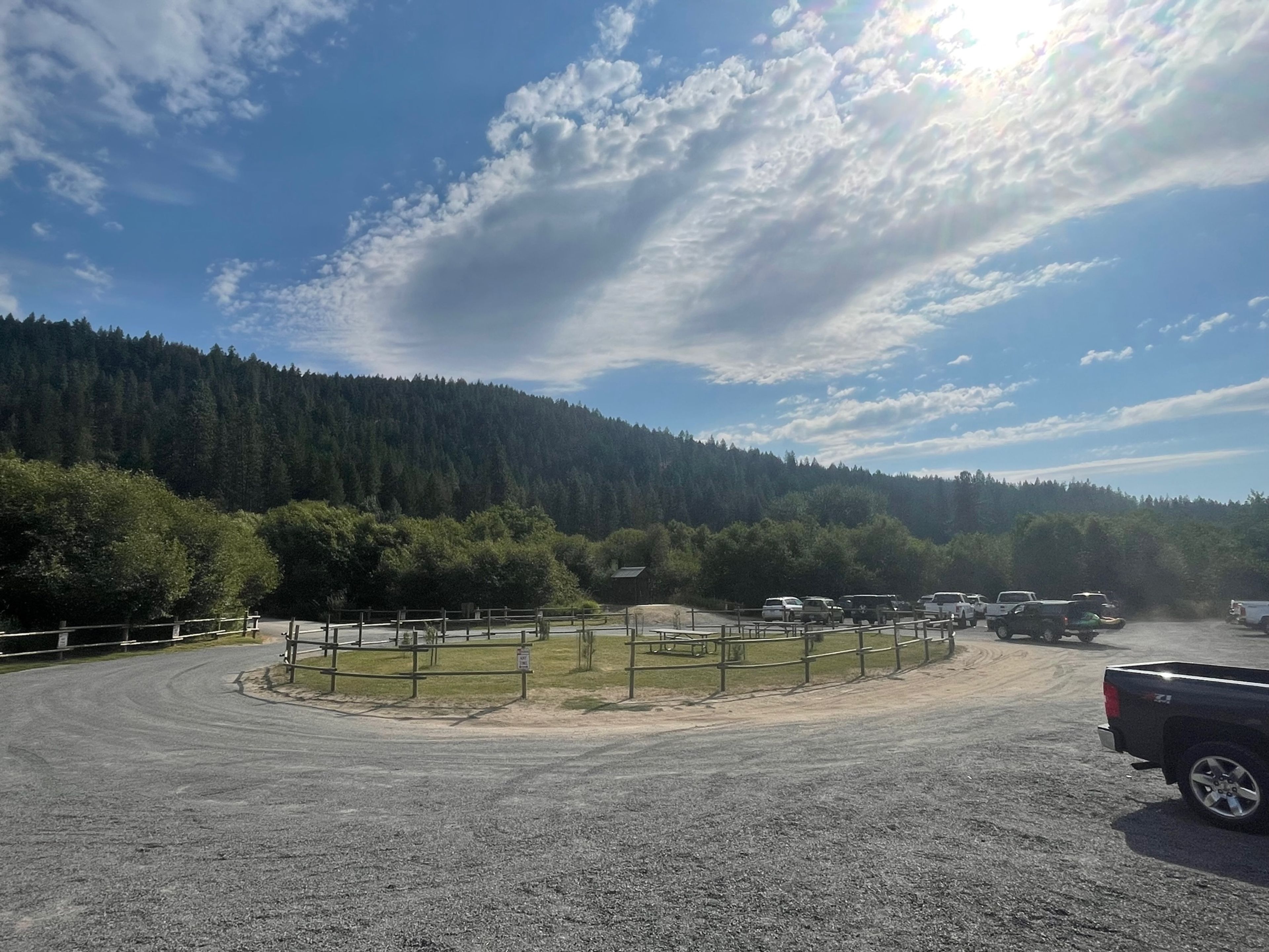 View of St. George put-in parking lot.