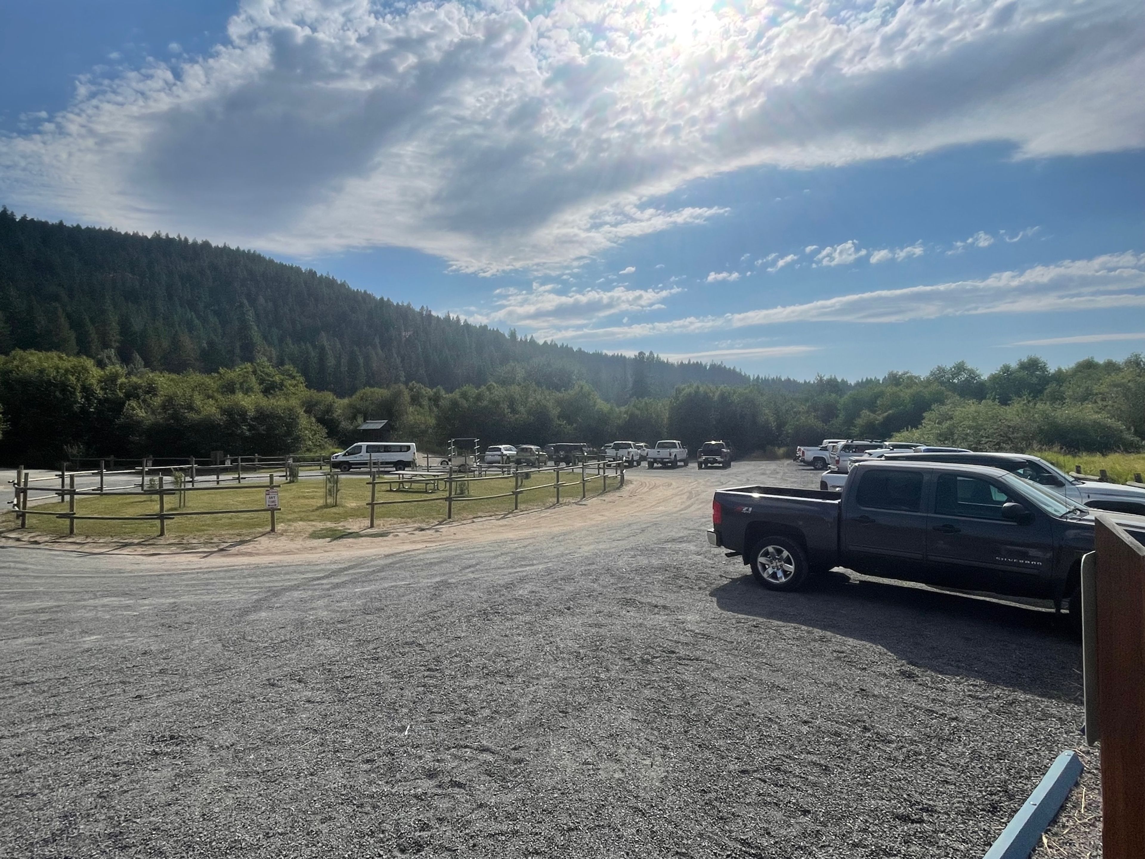 View of St. George put-in parking lot.