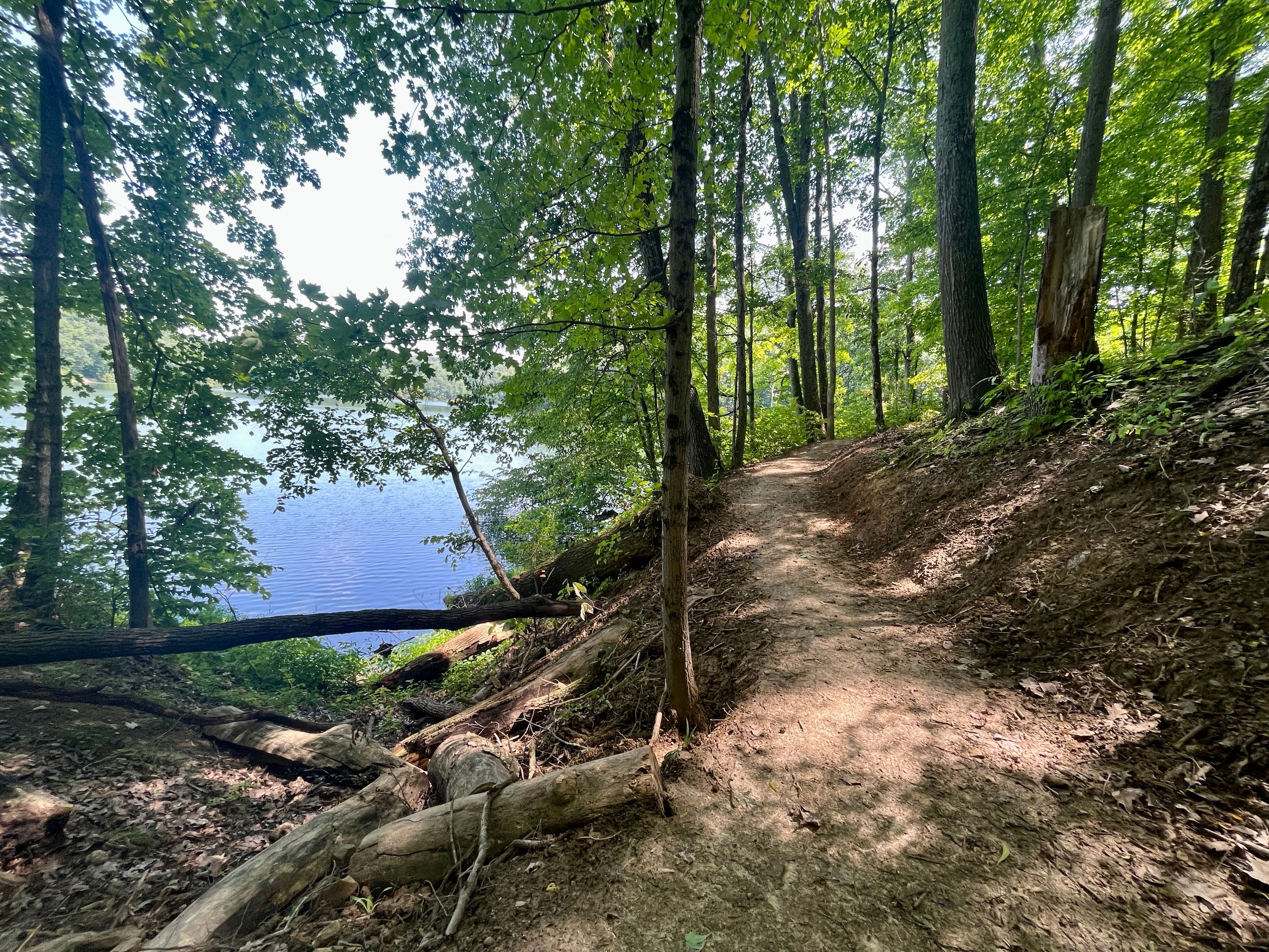 Griffy Loop South Shore Trails. All natural surface with various views of Griffy Lake and the Dam.