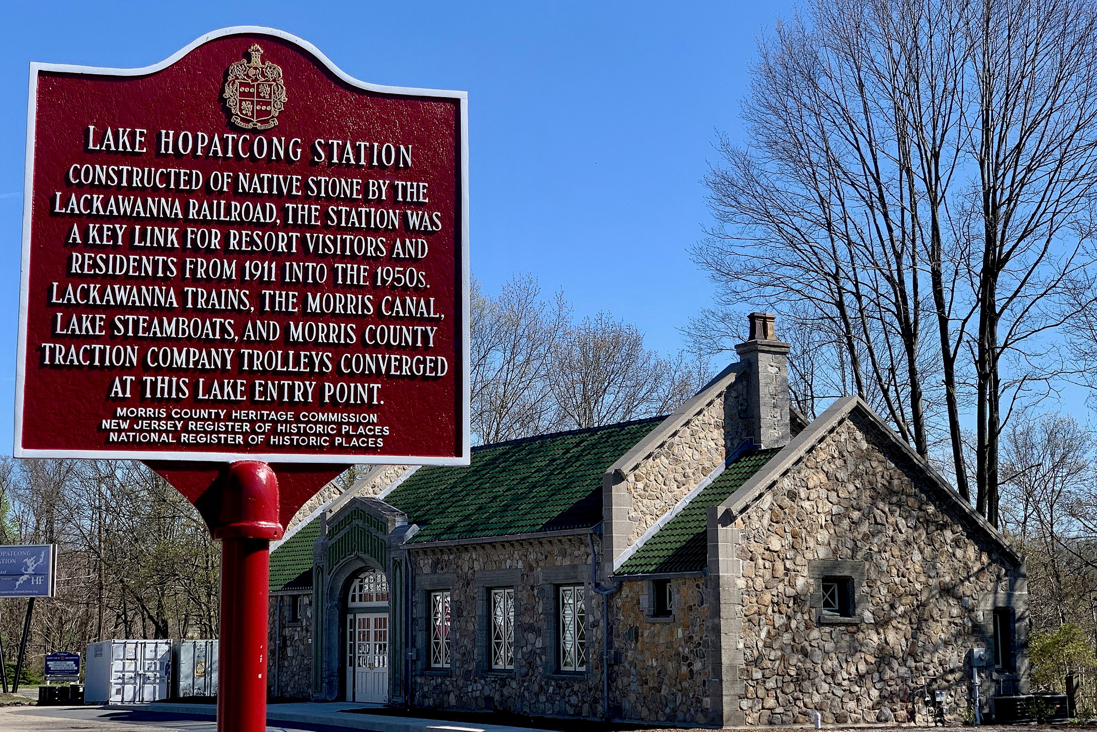 Historic marker at the Lake Hopatcong Foundation Education and Cultural Center