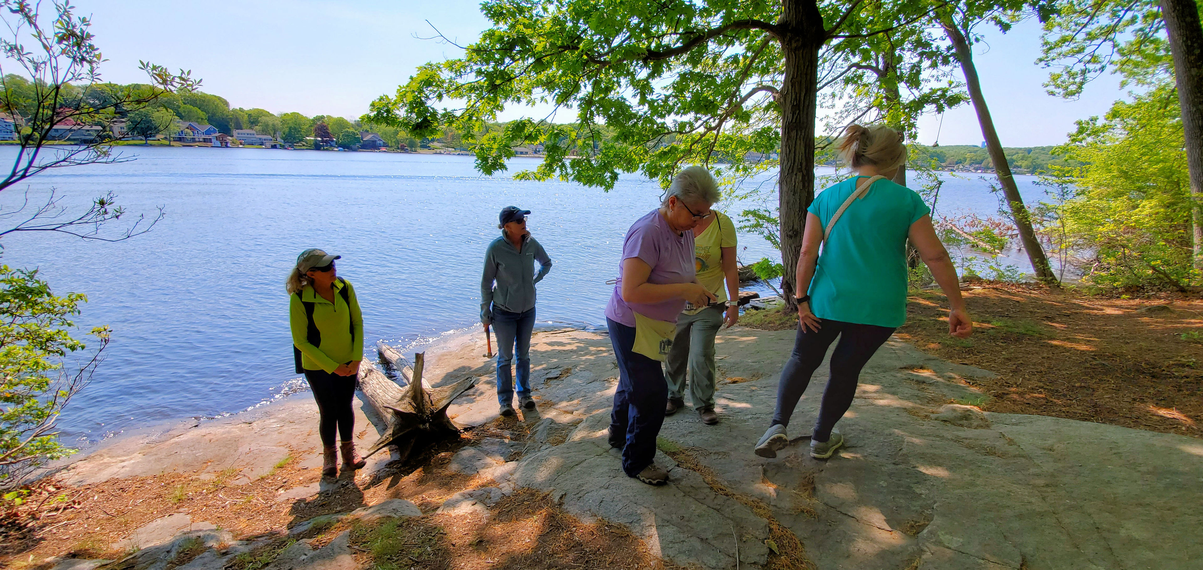 Lake Hopatcong Foundation volunteers blazing Liffy Island