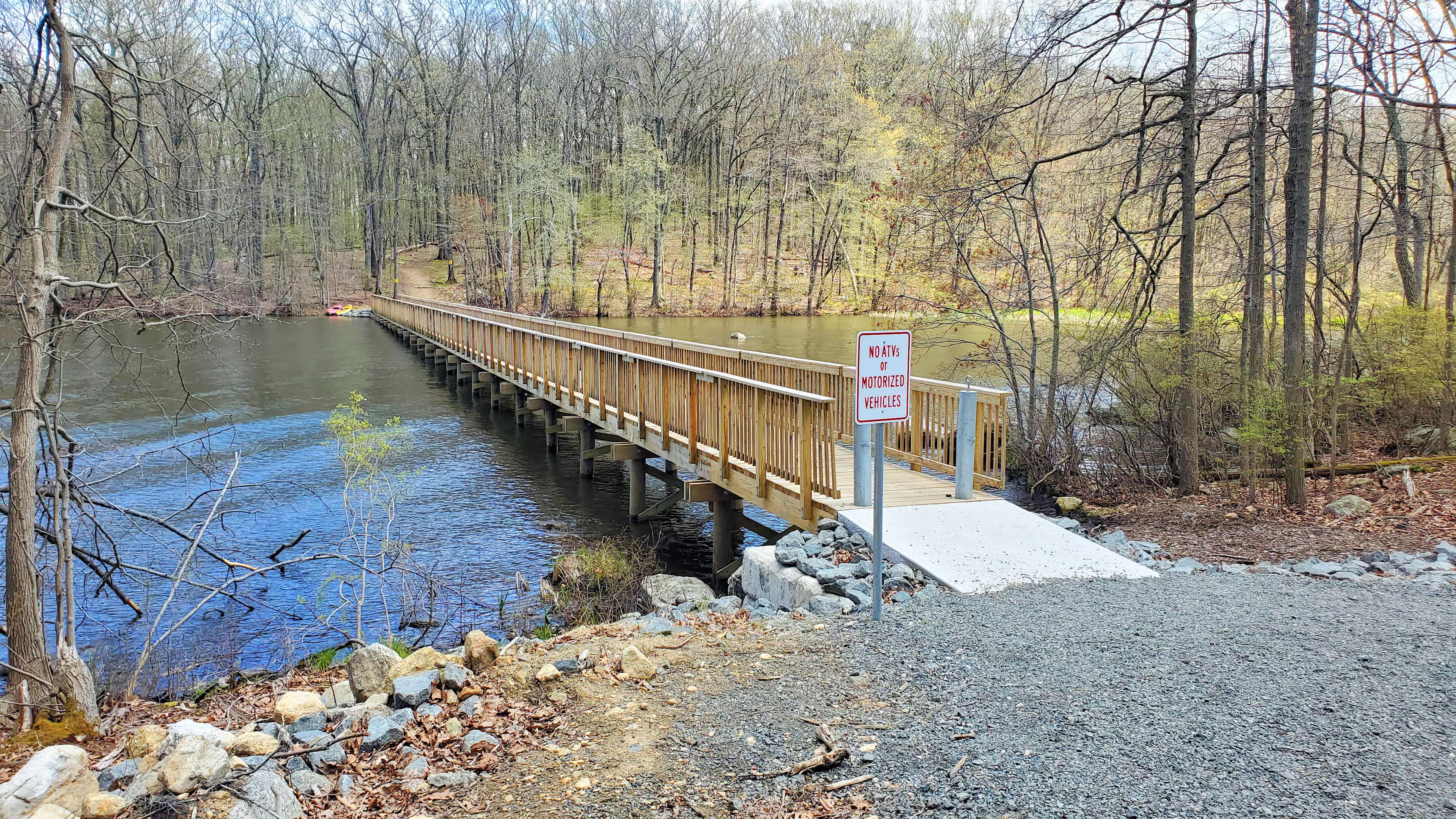 Liffy Island Boardwalk looking toward the island