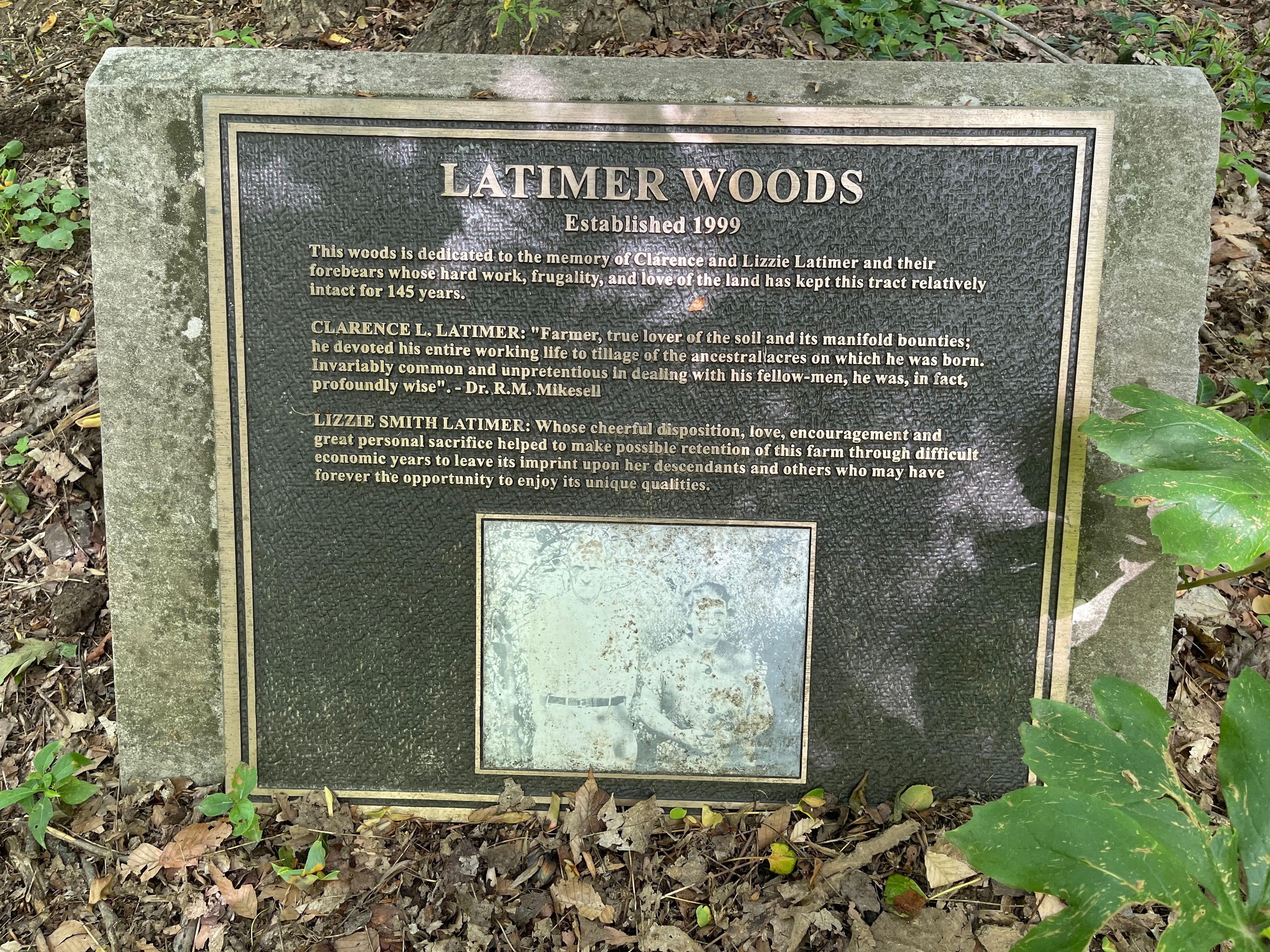 Latimer Woods Plaque