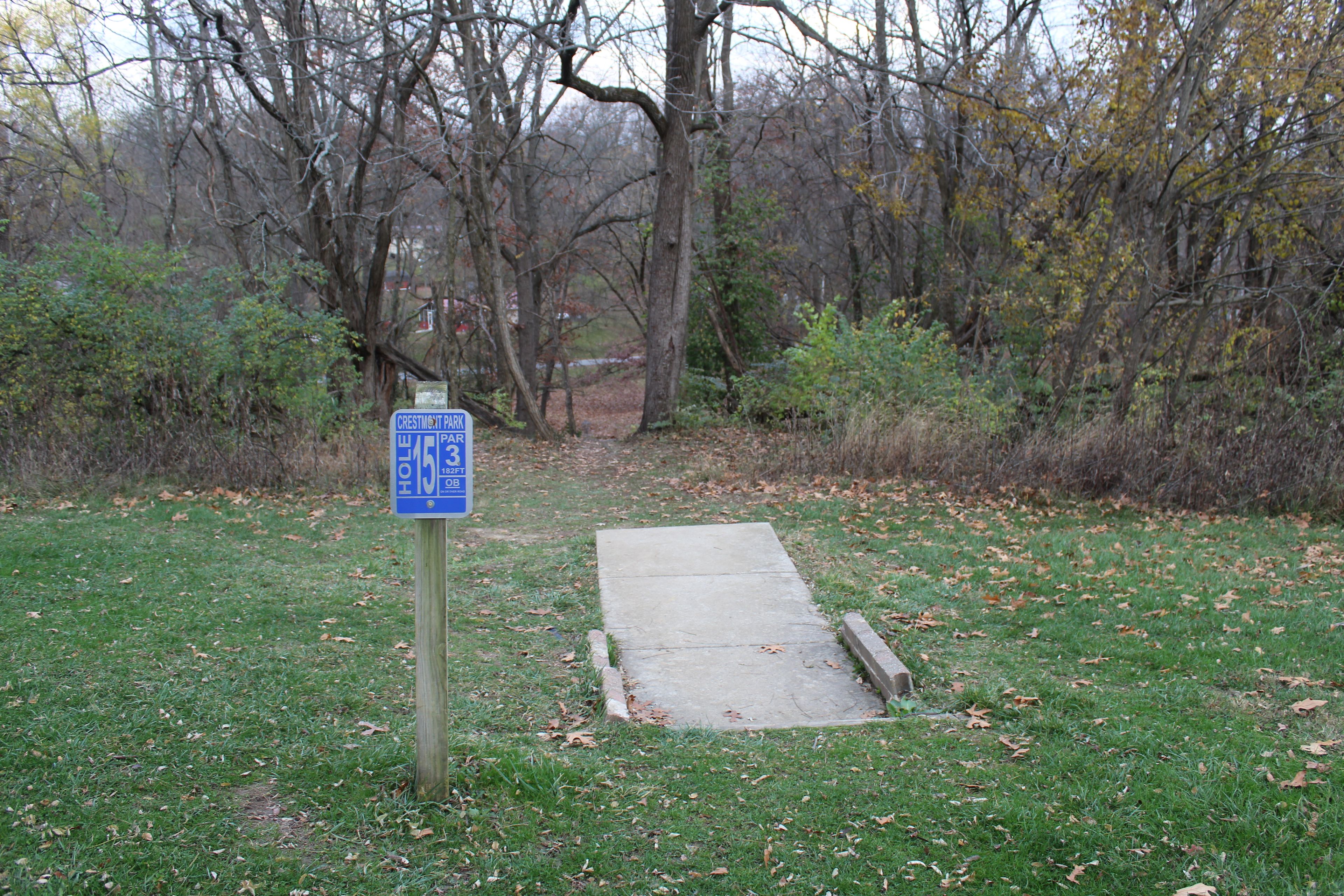 Crestmont Park Disk Golf Sign