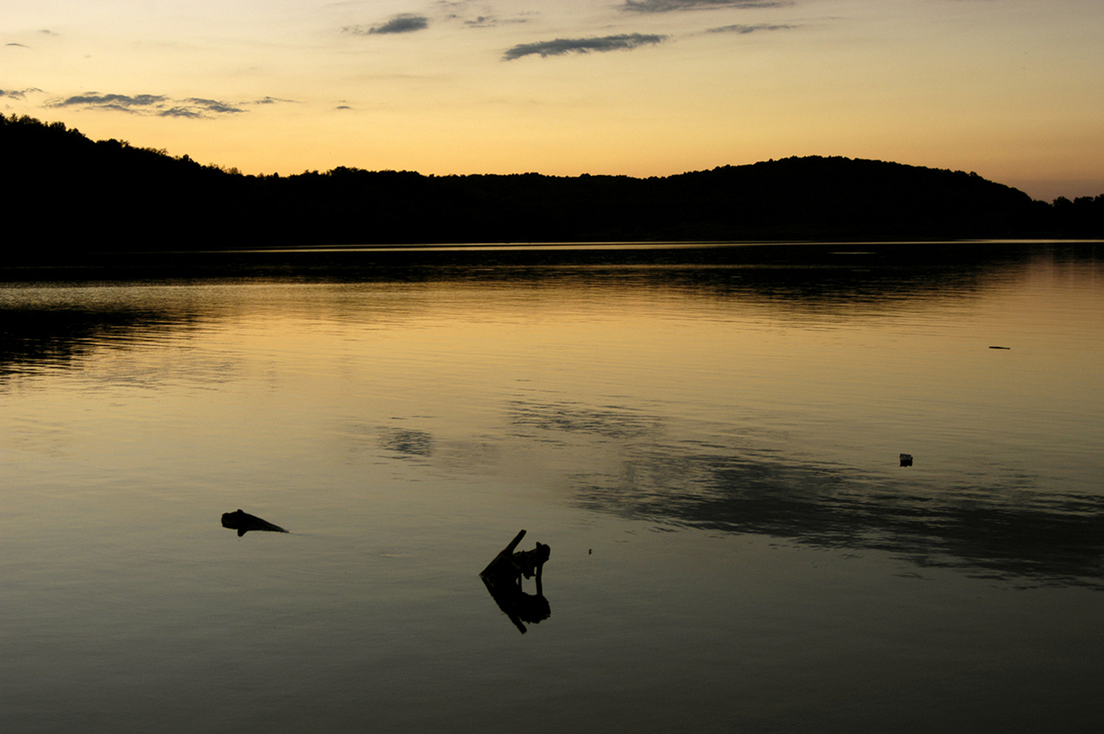 Dillon Lake at sunset at Dillon State Park.