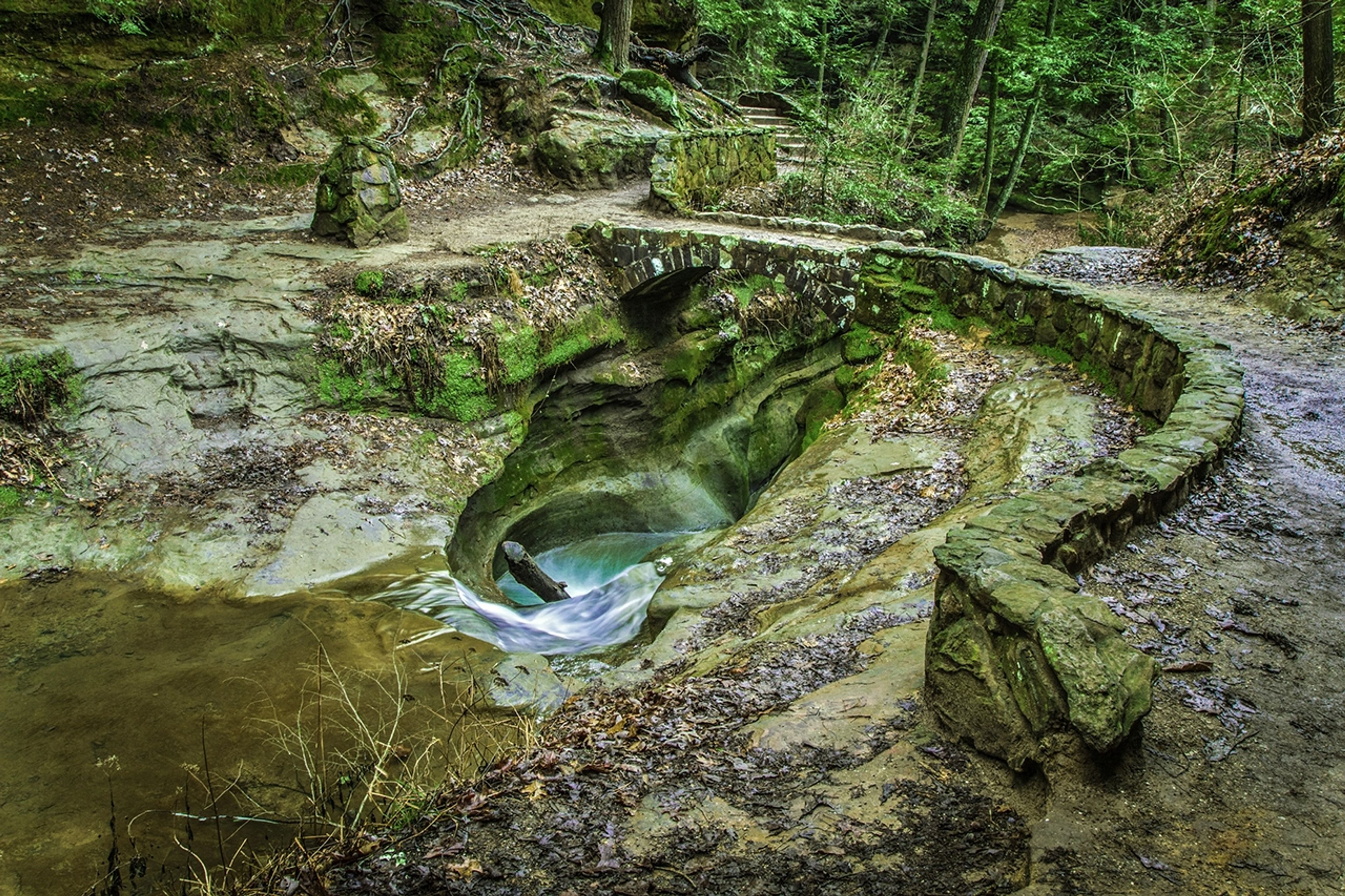 The Devil's Bathtub at Hocking Hills State Park