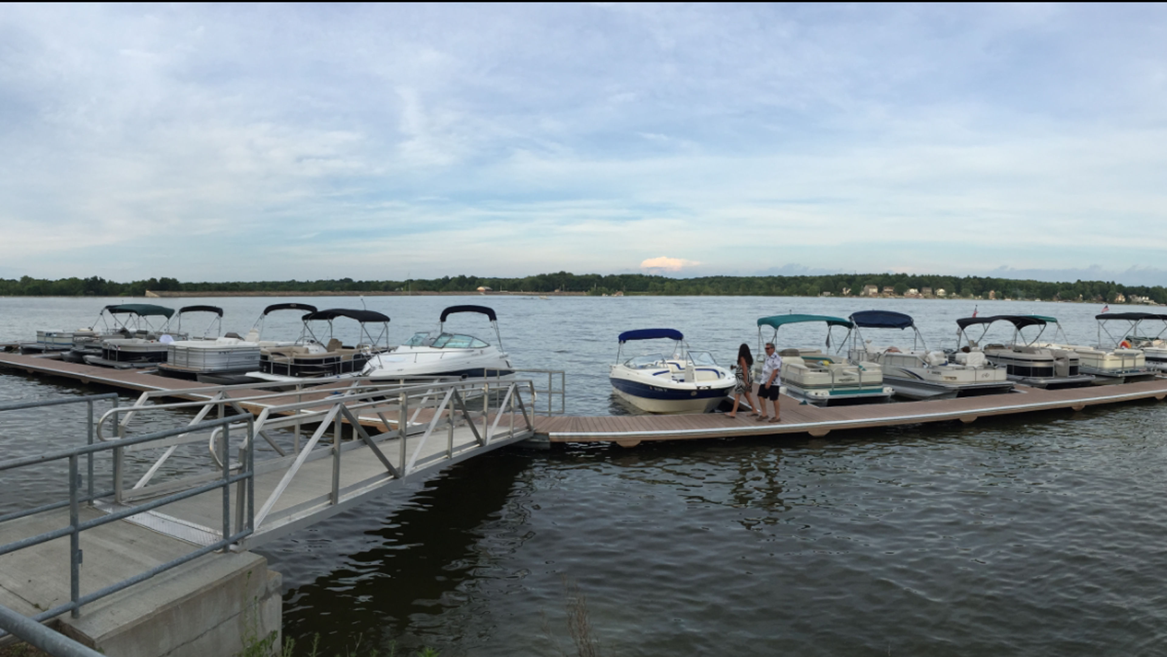 Boat docks at Lake Milton State Park