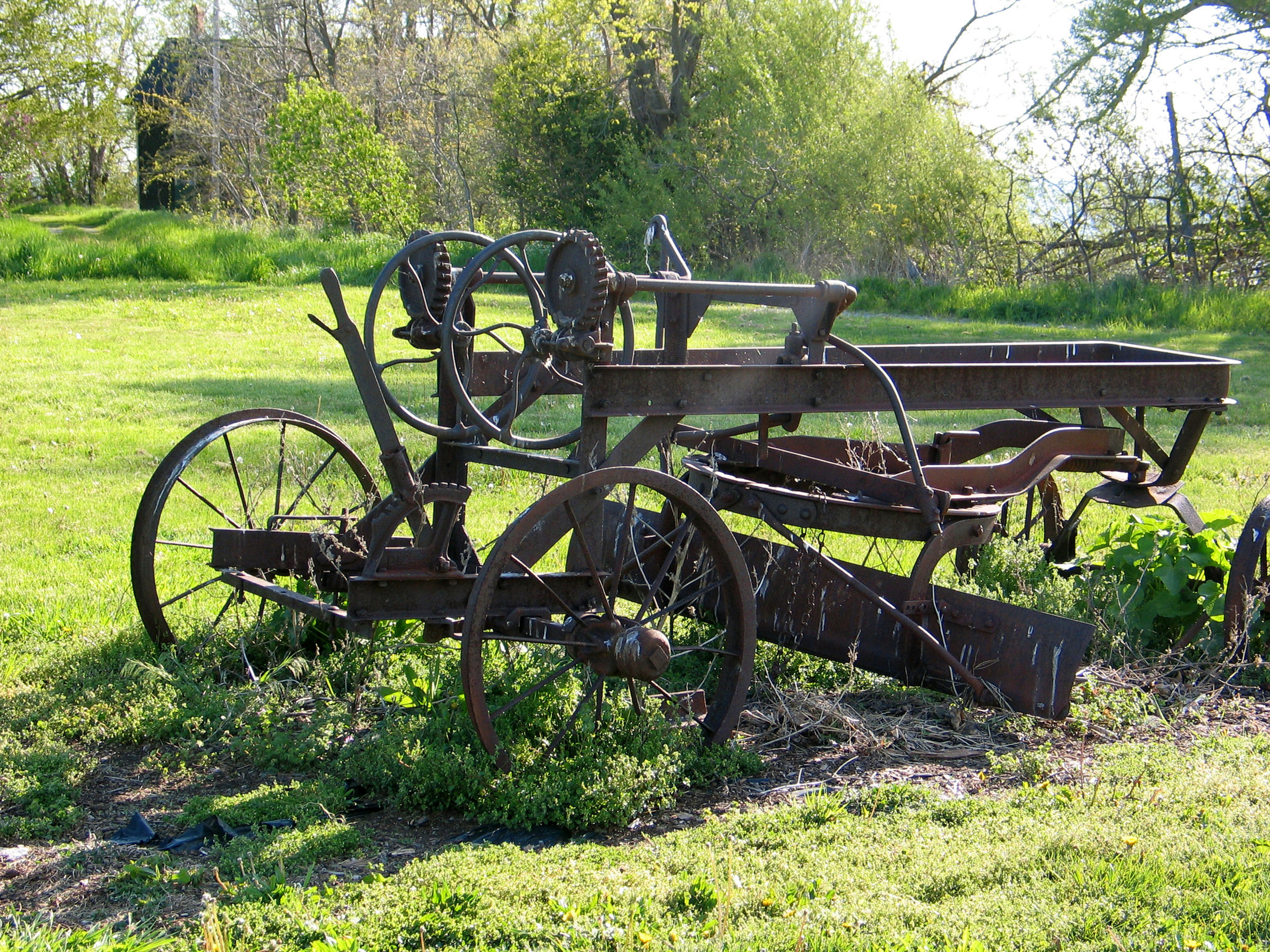 Old farm equipment at North Bass Island State Park