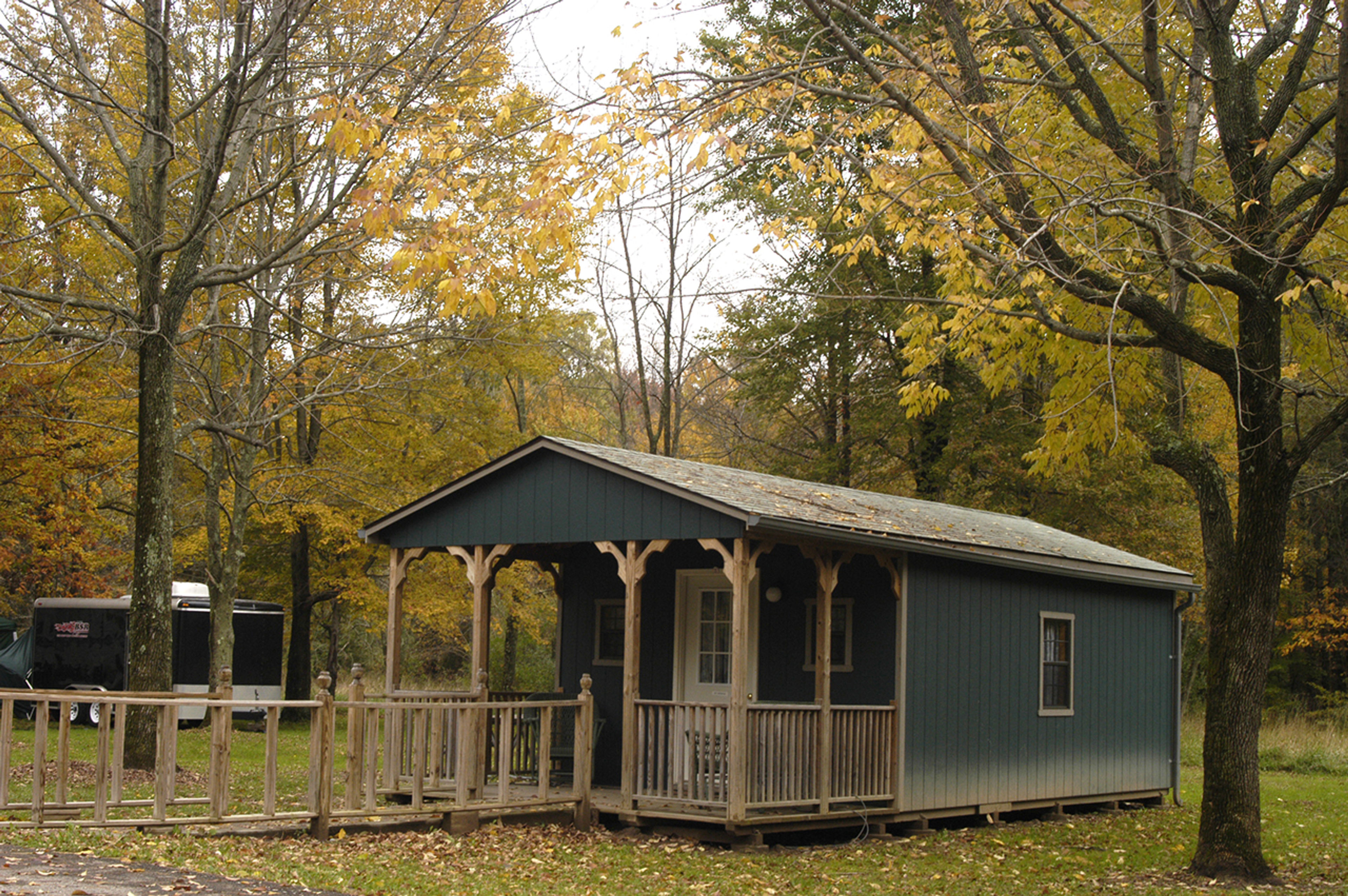 Small cabin in the woods at Stonelick State Park