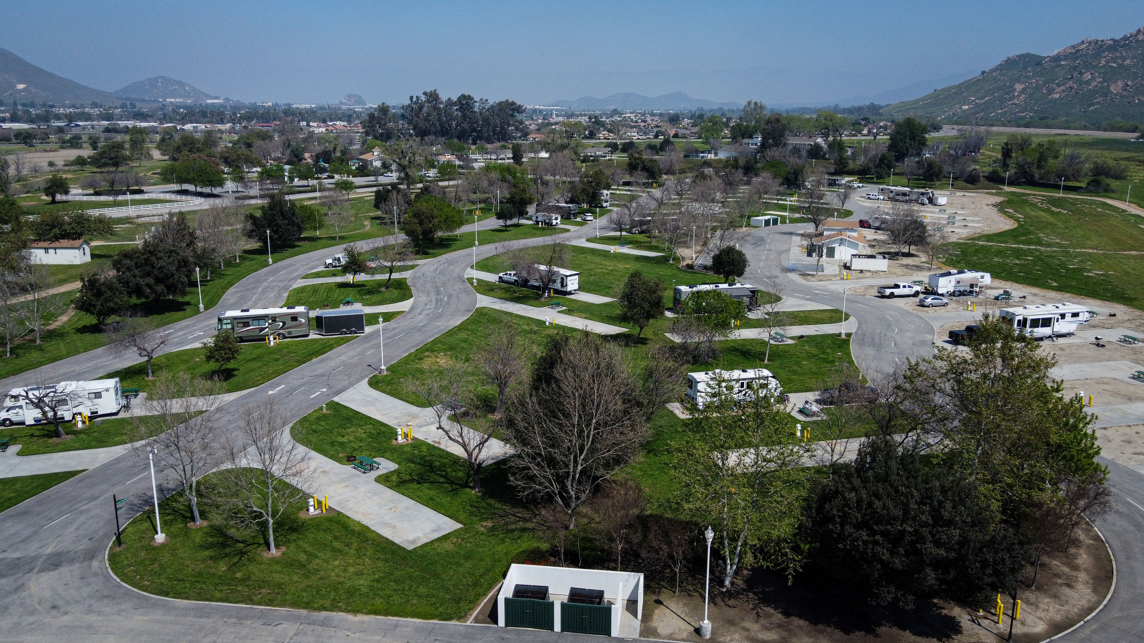 Aerial view of Cottonwood Campground