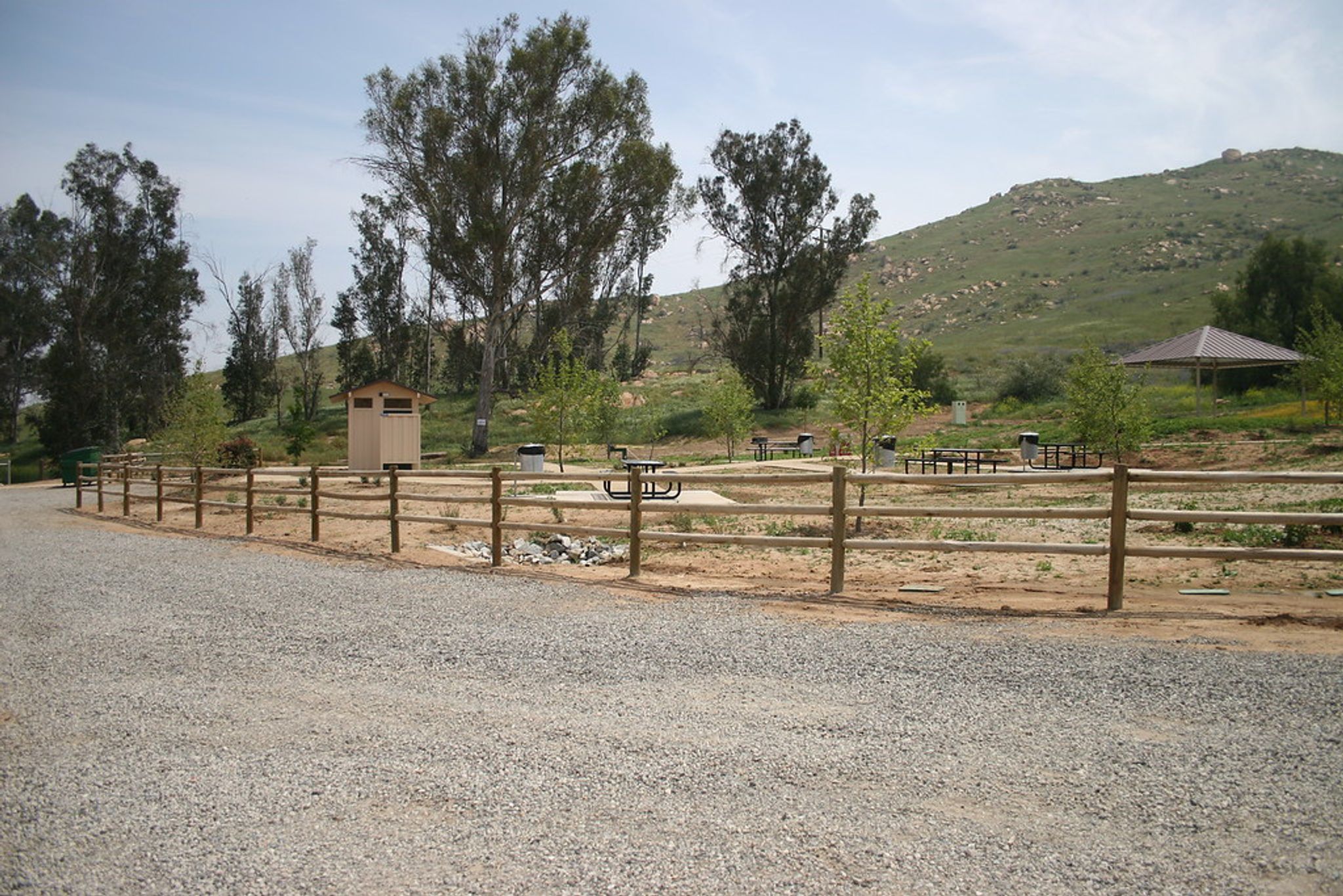 Picnic Benches and Shelter in Day Use Area