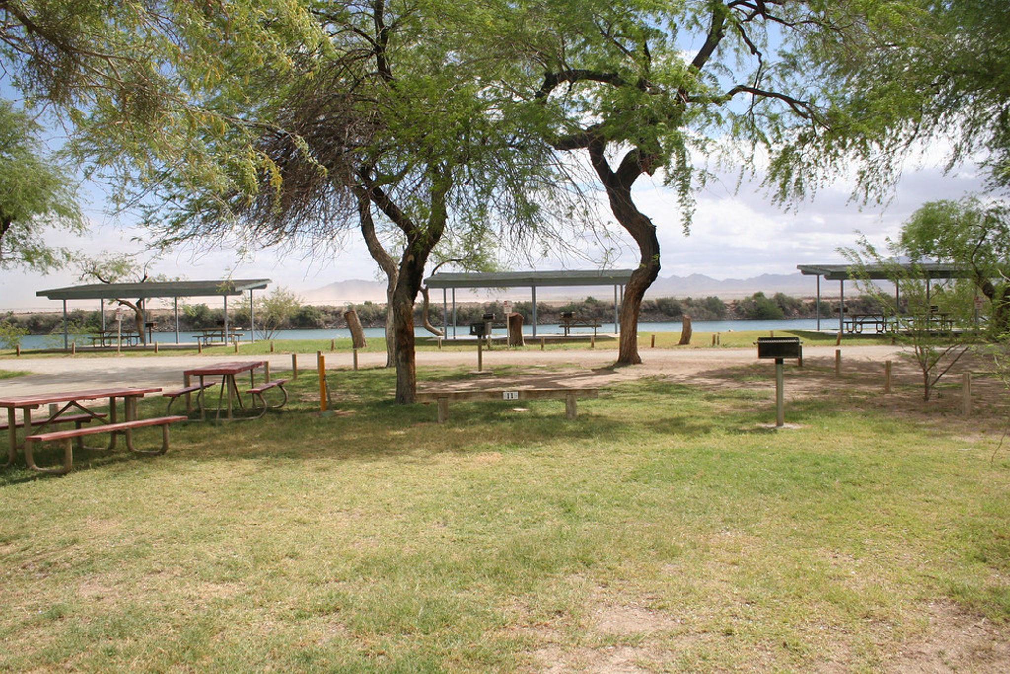 Multiple River-front Shelters