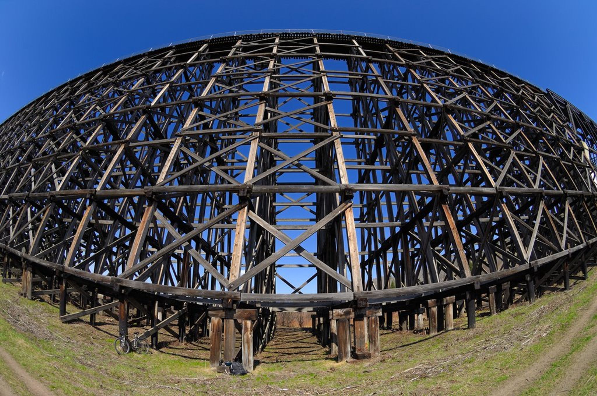 A View of the Beaver River Trestle from near the water of the river