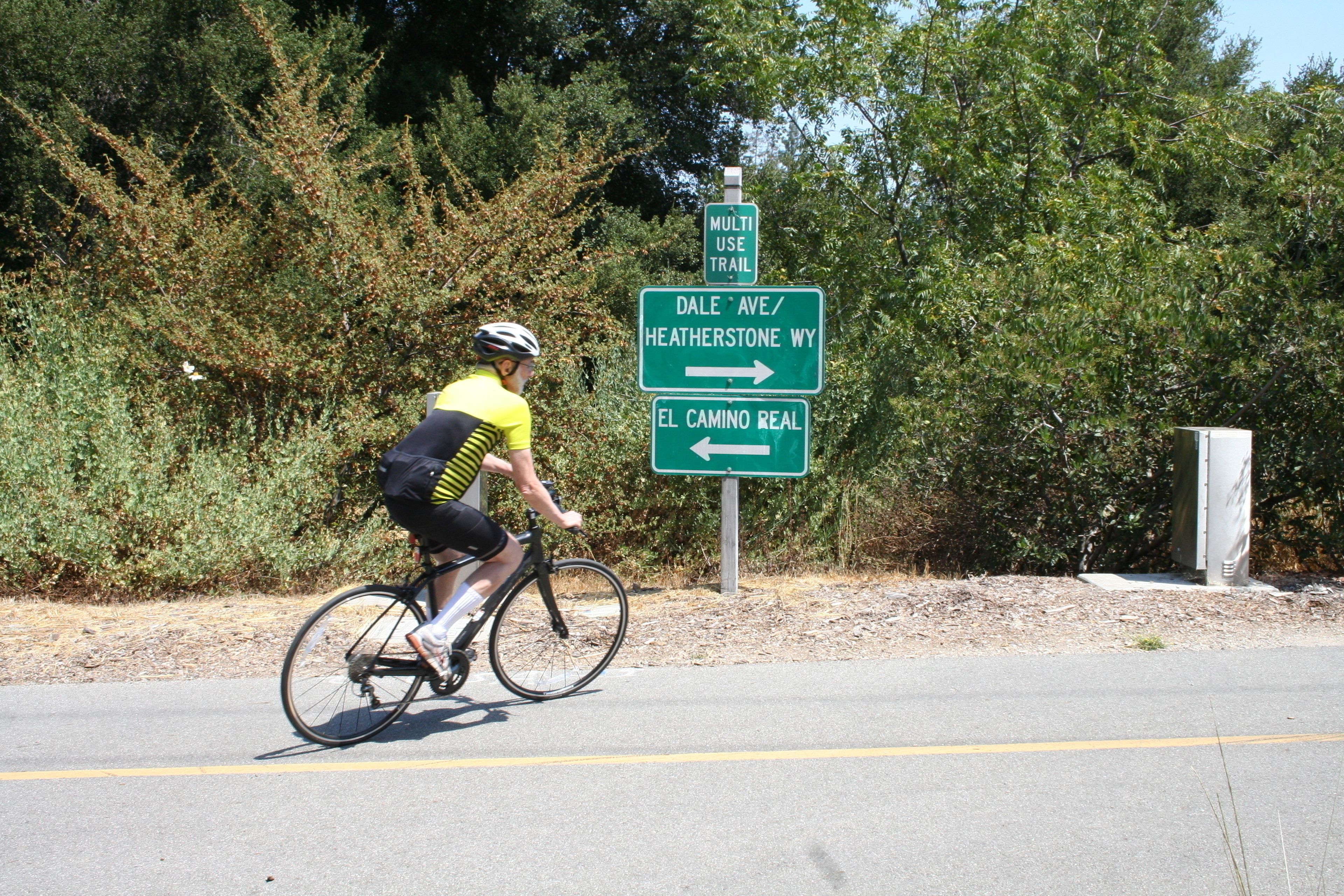 Signs at the access from Sleeper Ave help you find the right direction on the trail.