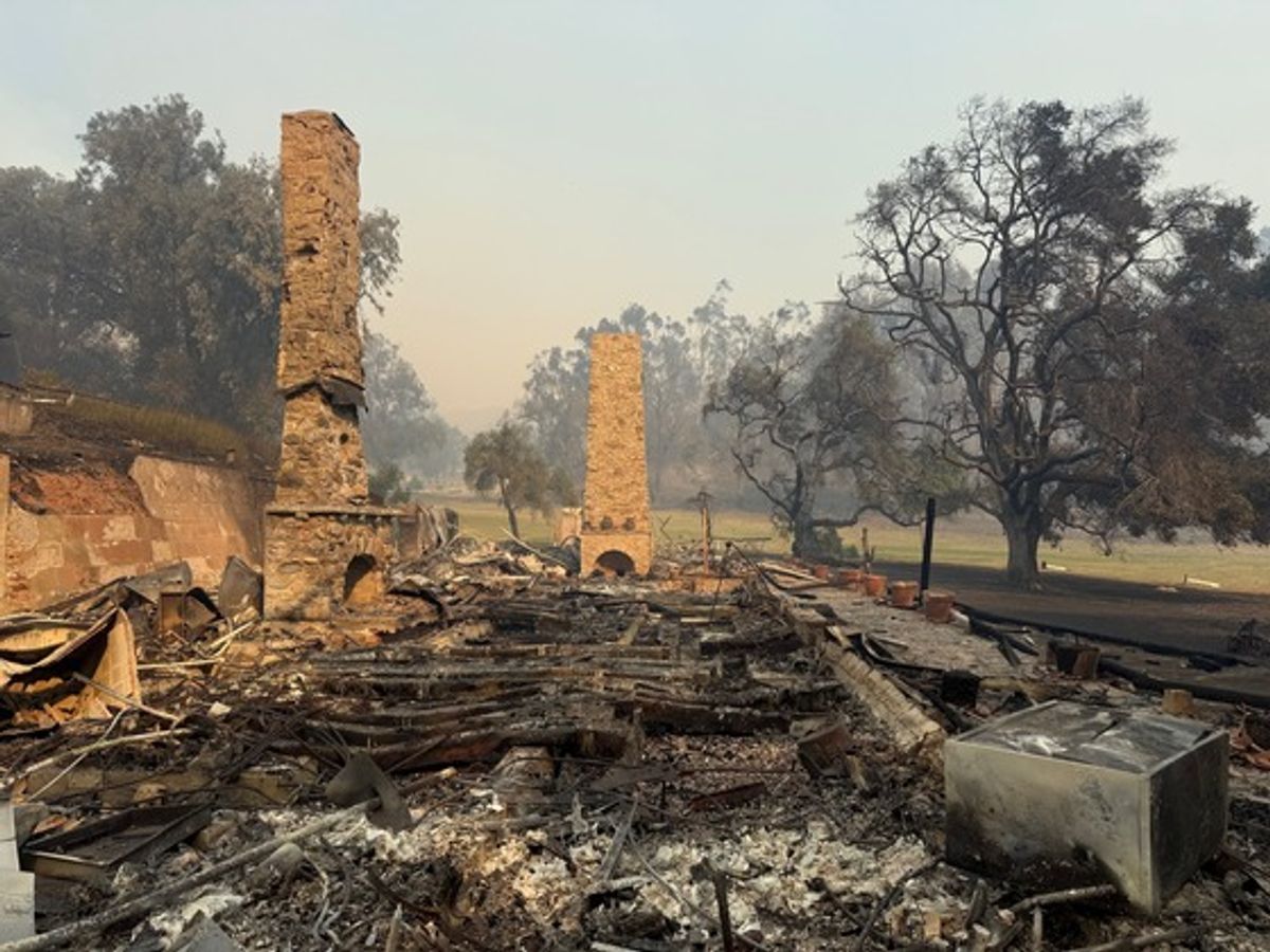 Will Rogers’ former ranch house was destroyed by the Palisades Fire. Photo taken on Jan. 8, 2025