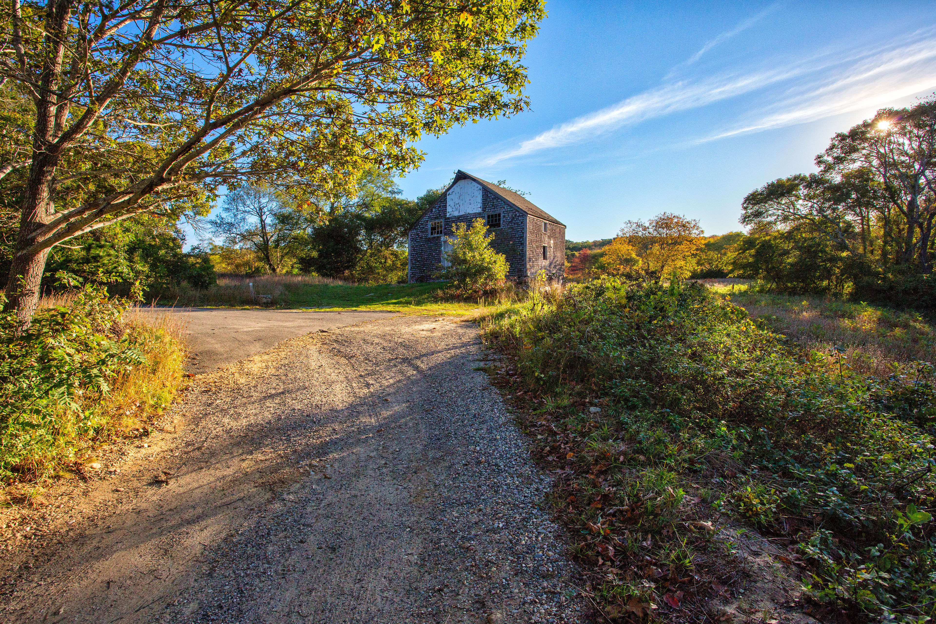 trail leading to barn