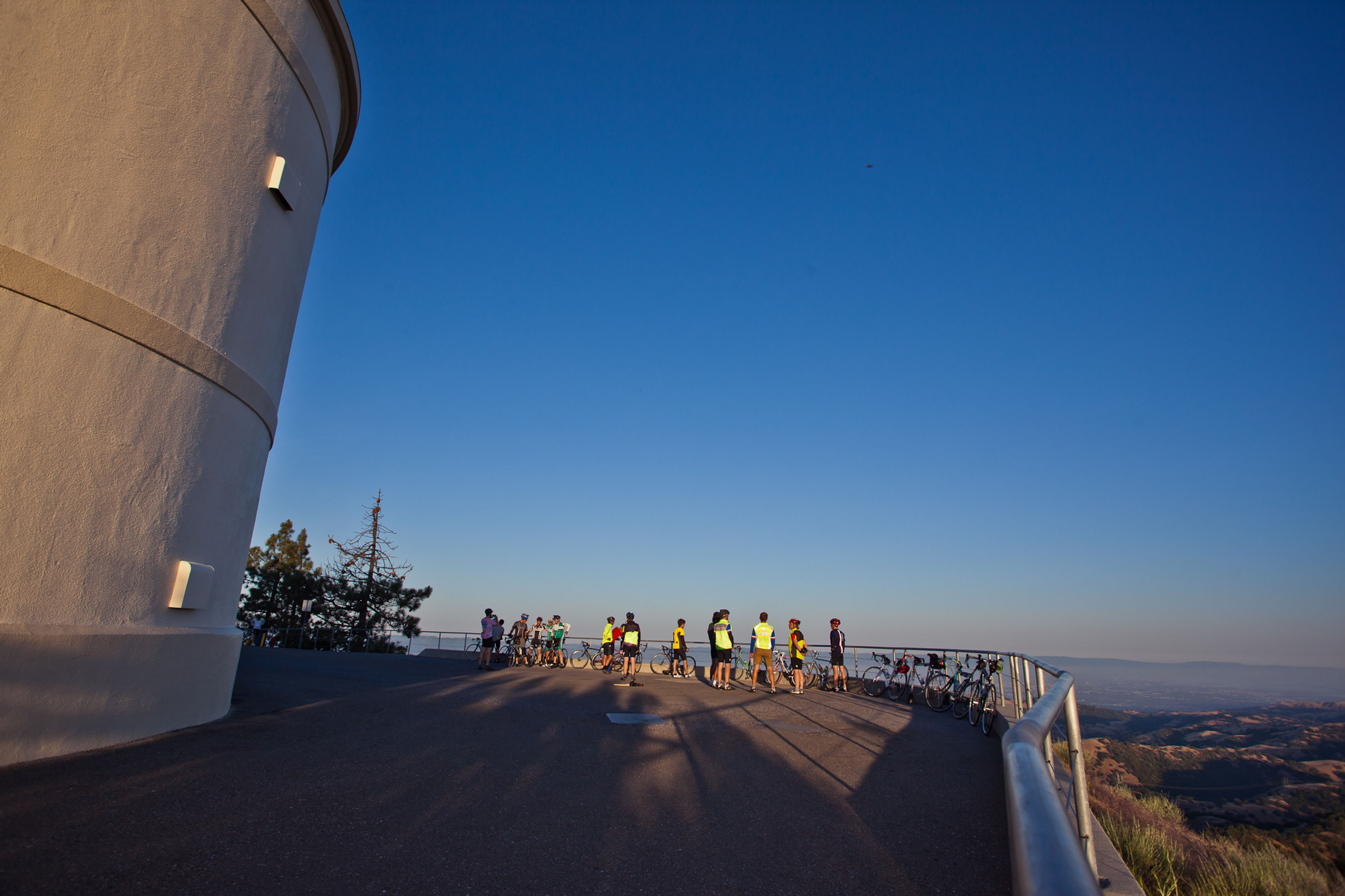 Enjoying the view and the sunrise on the summit of Hamilton