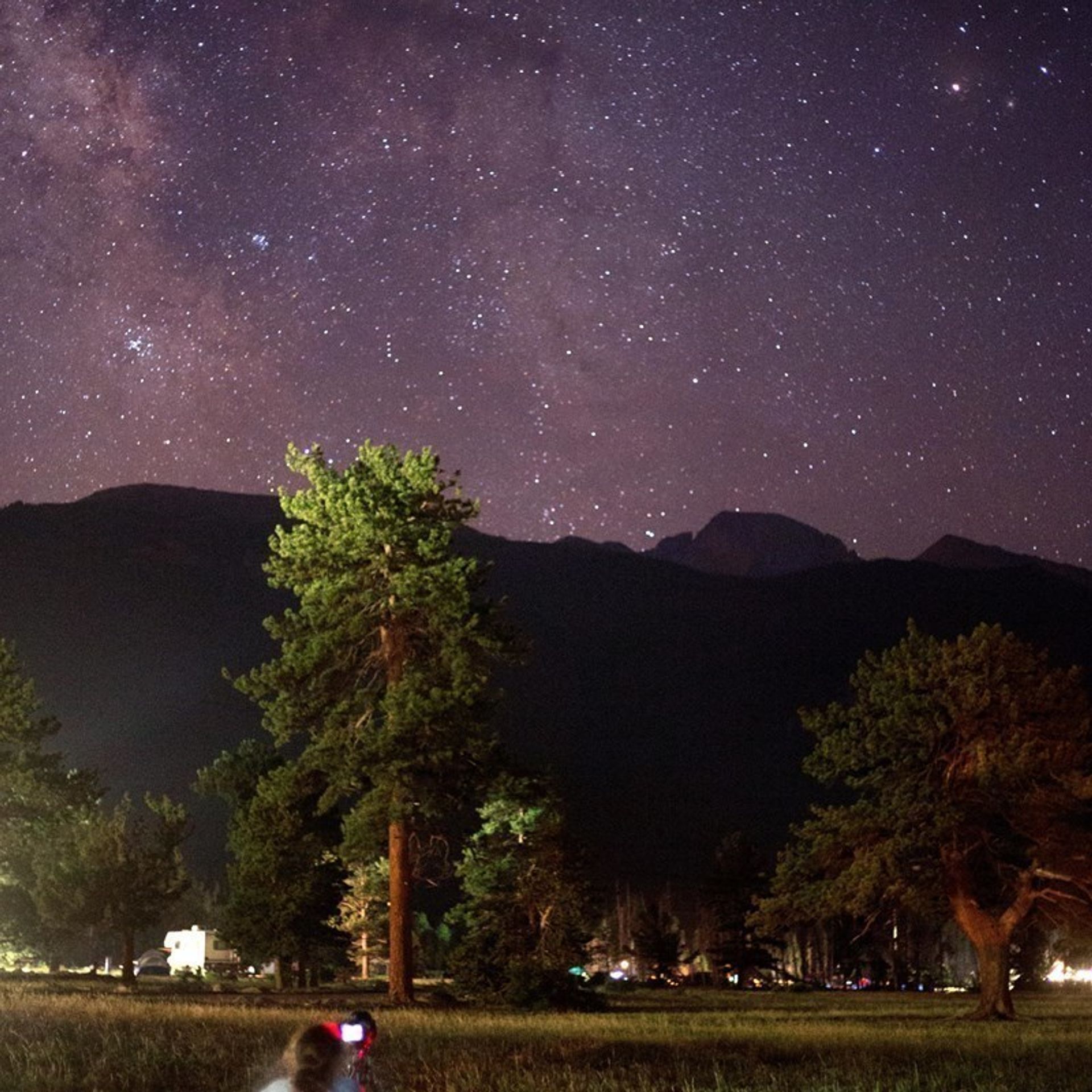 A photo of the Night Sky Program at Glacier Basic Campground.