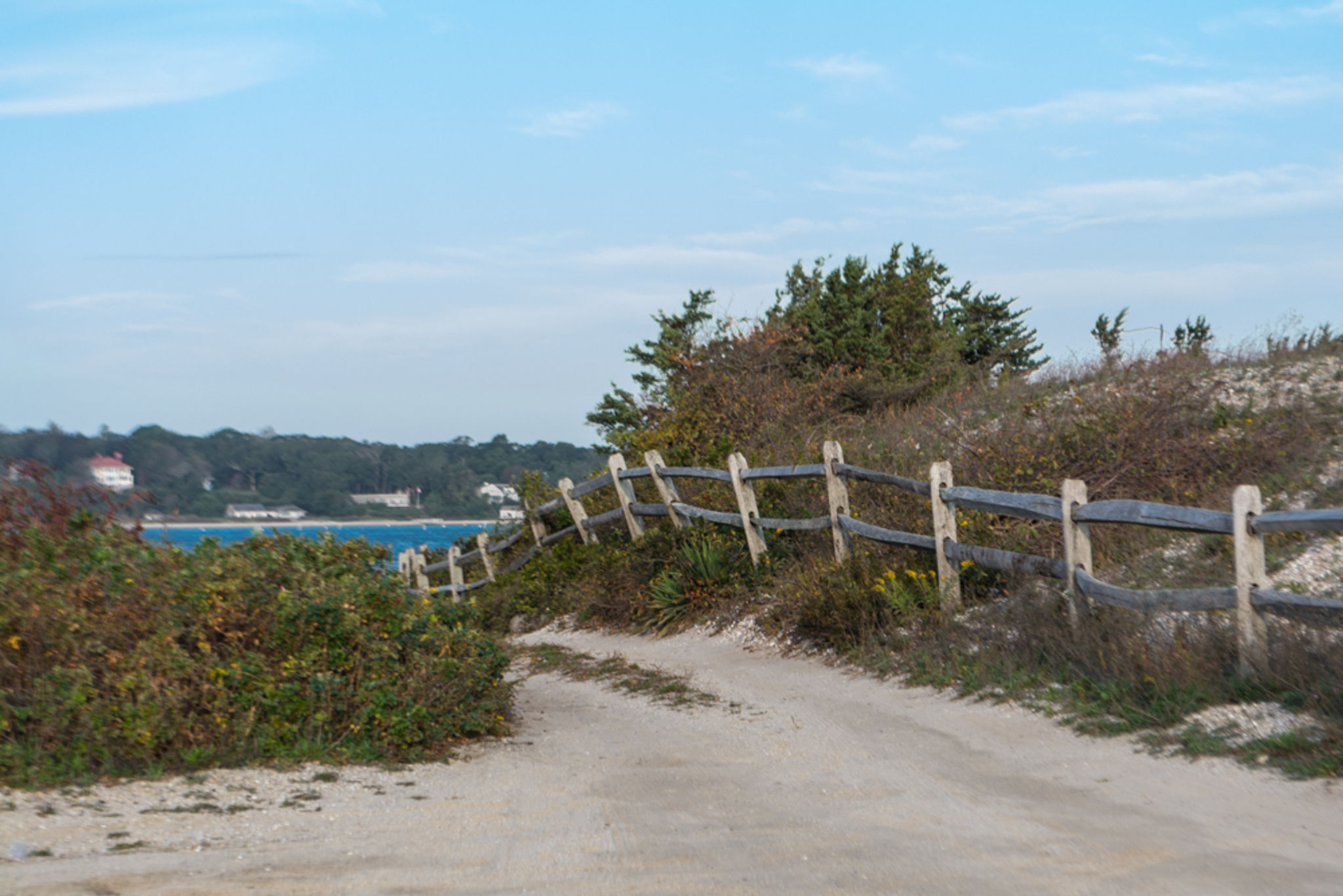 road towards harbor