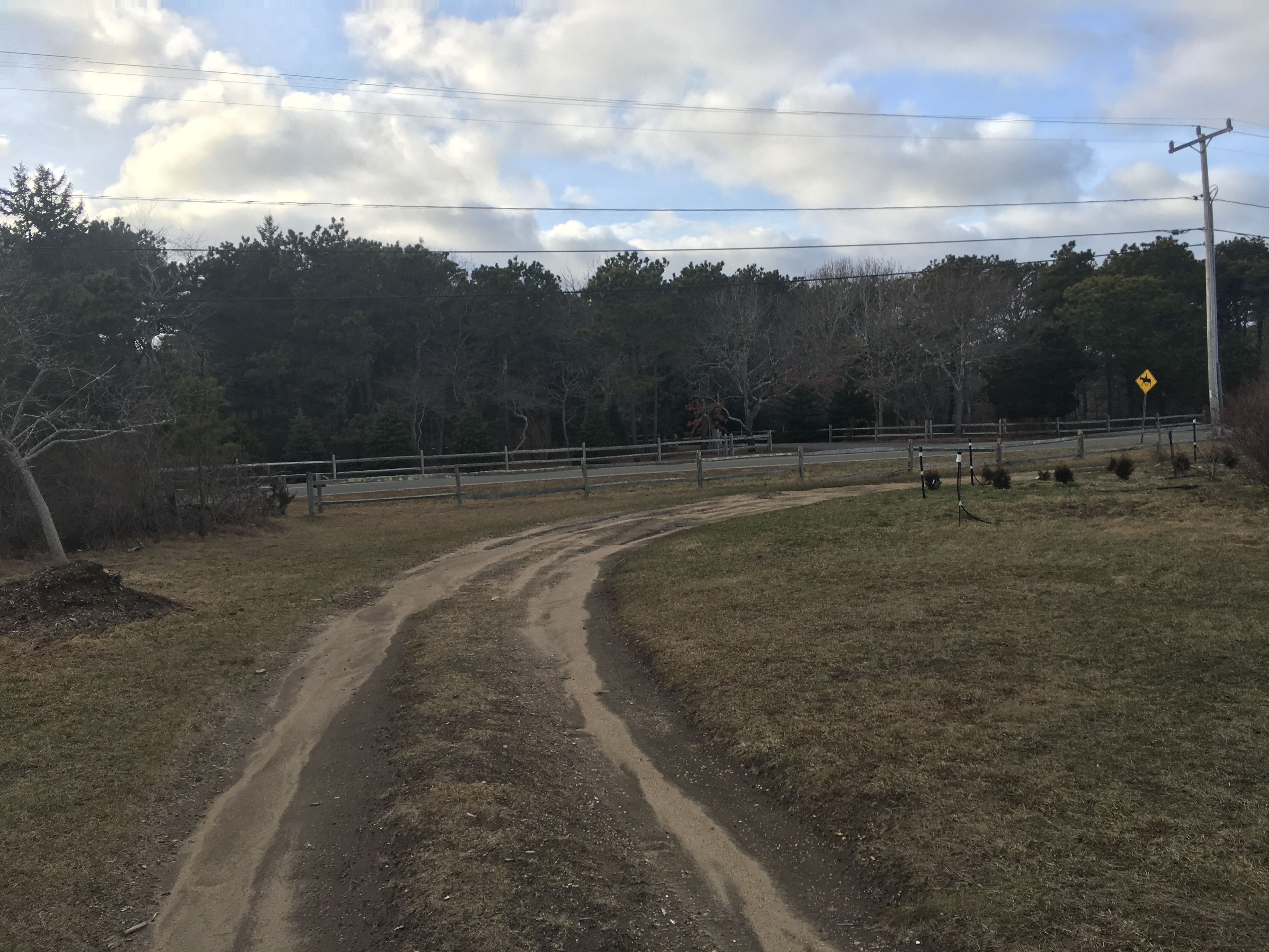 dirt road parallel to Herring Creek Road