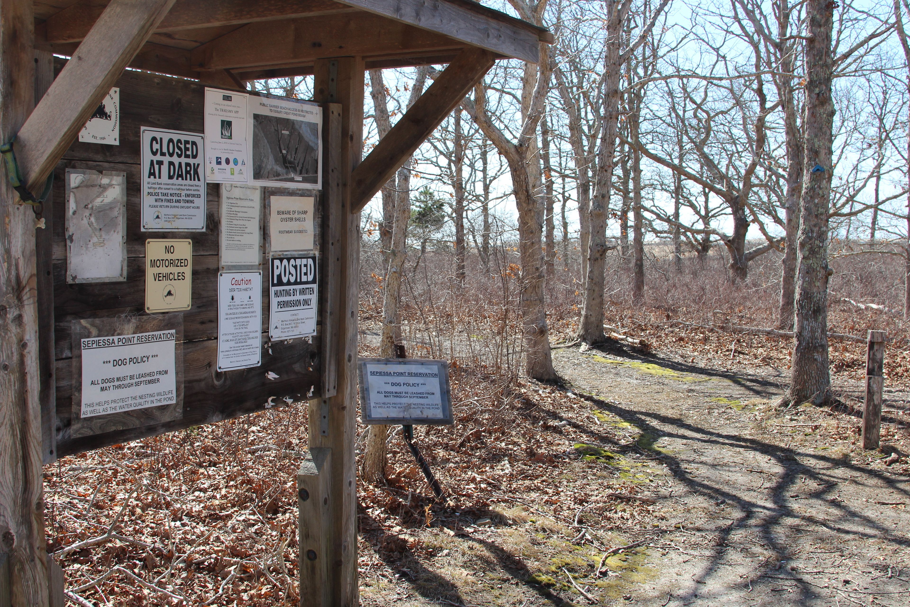 kiosk at trailhead