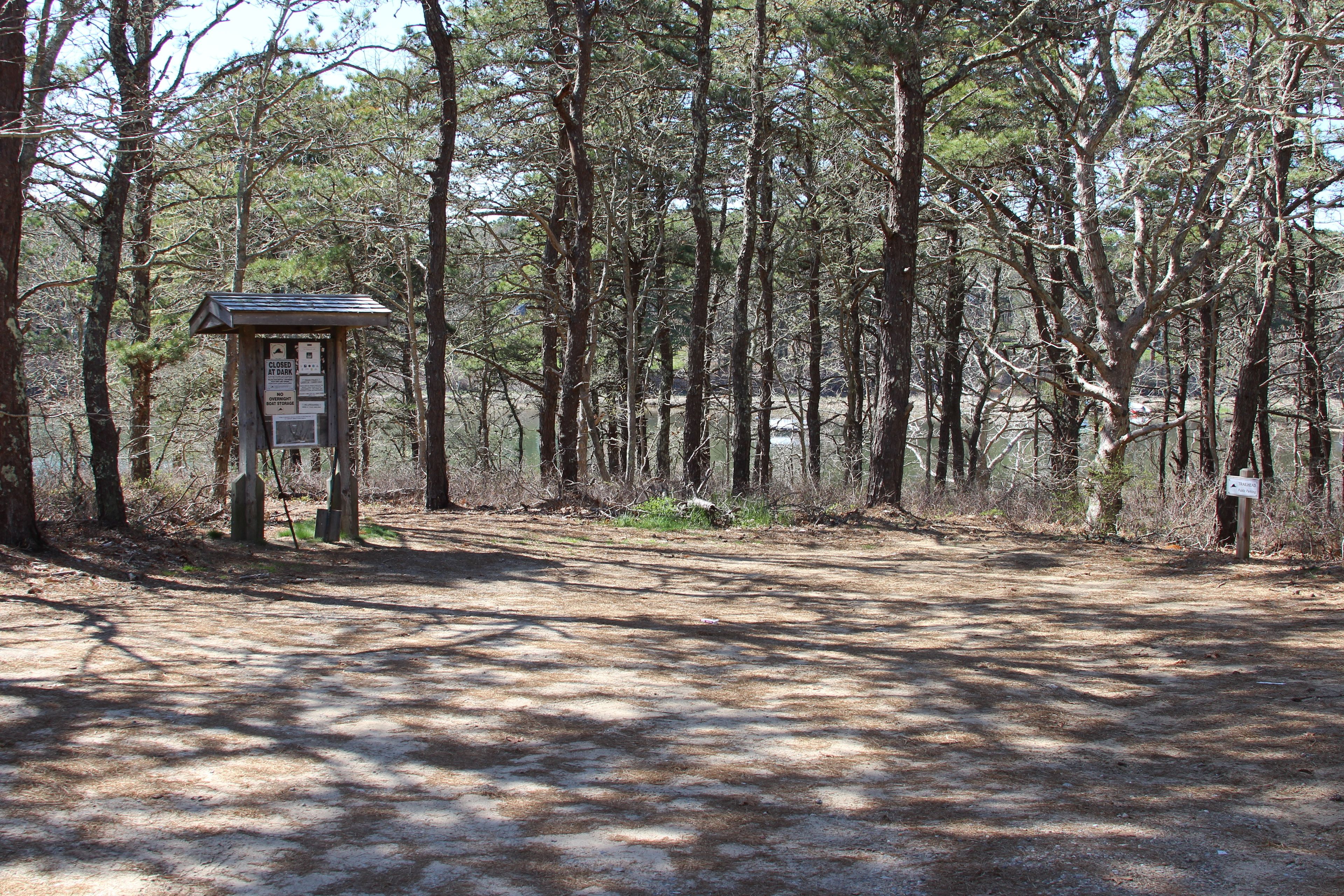 trailhead at kayak/canoe launch