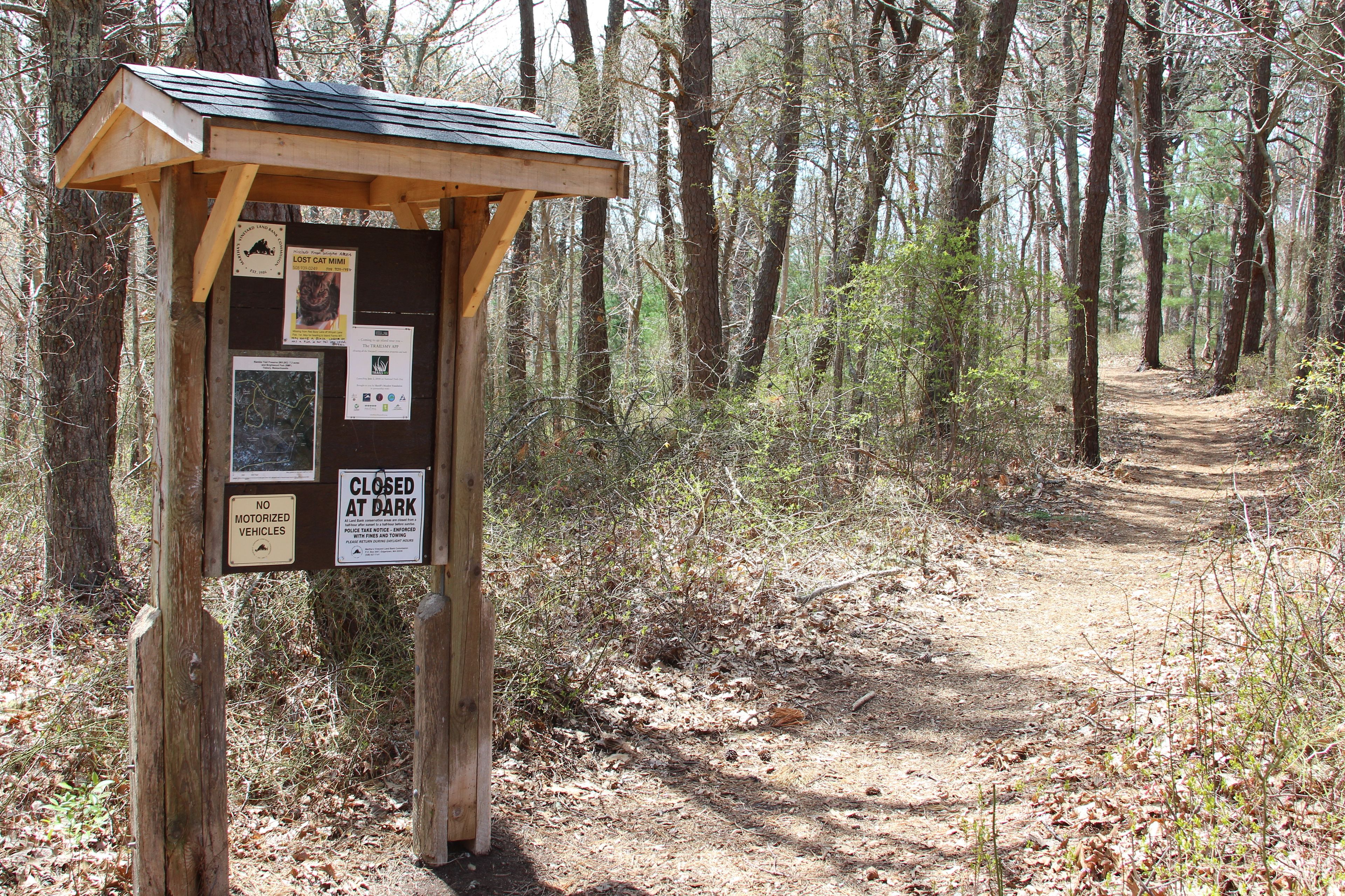 kiosk at trailhead