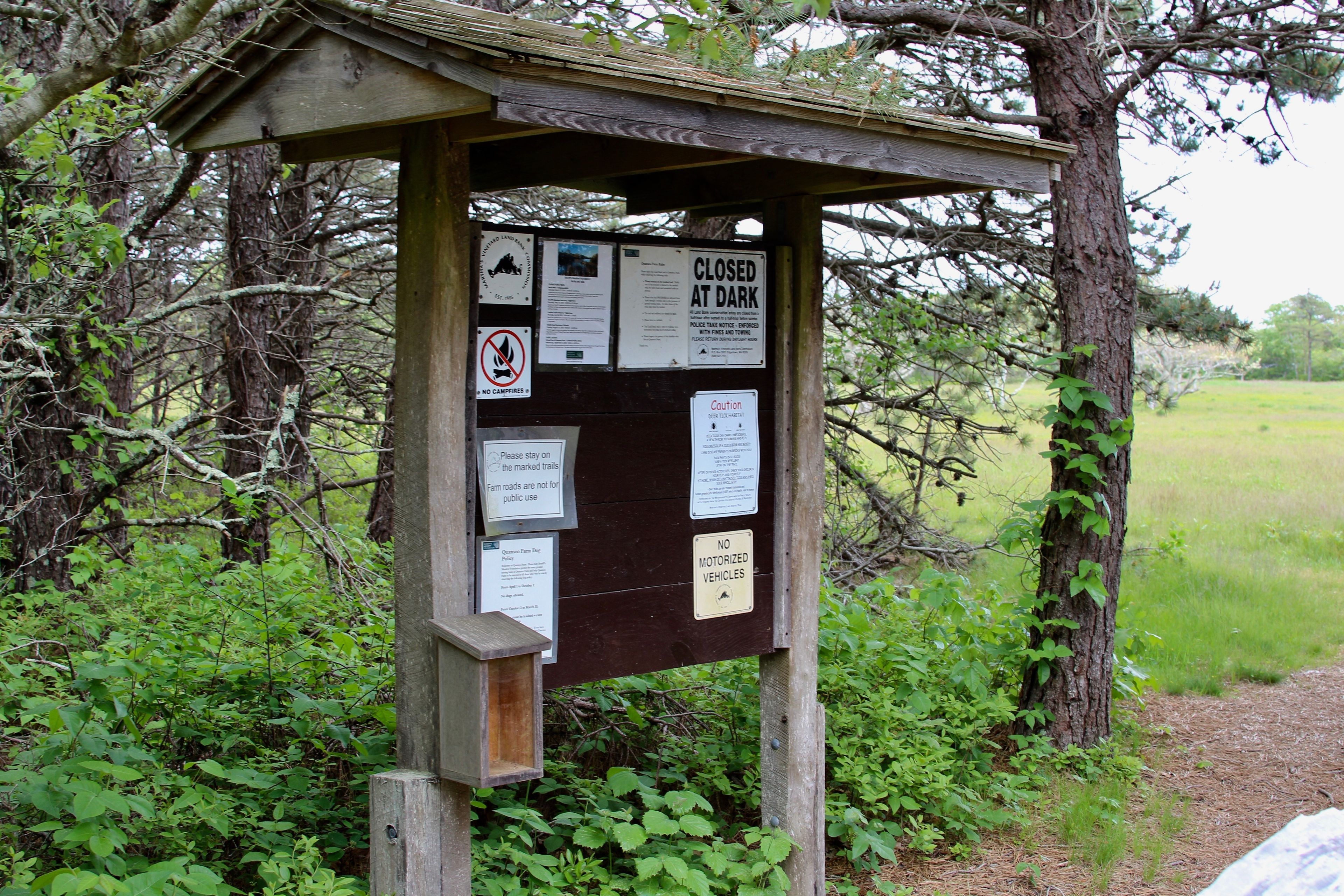 kiosk at trailhead