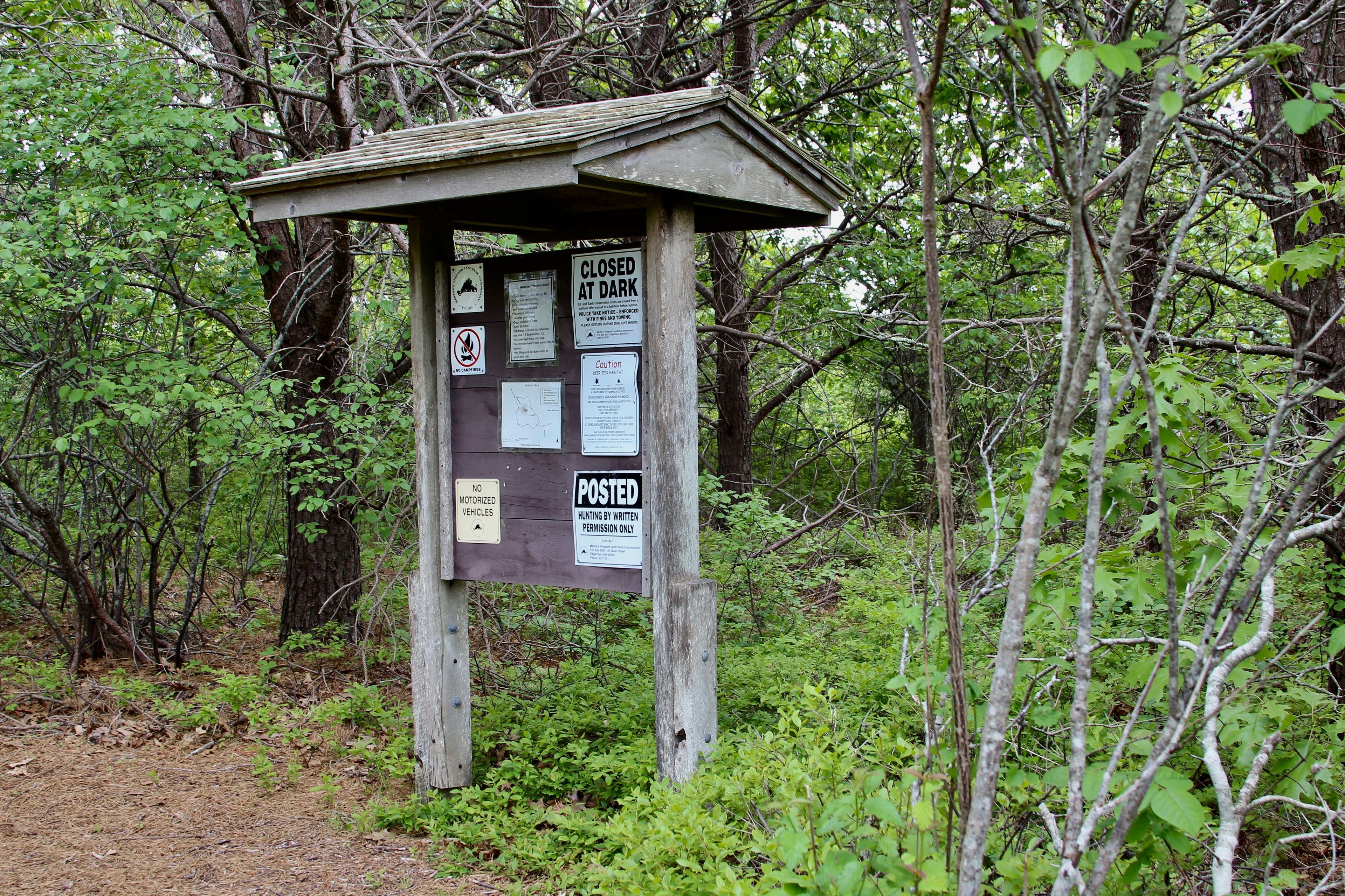 kiosk at trailhead