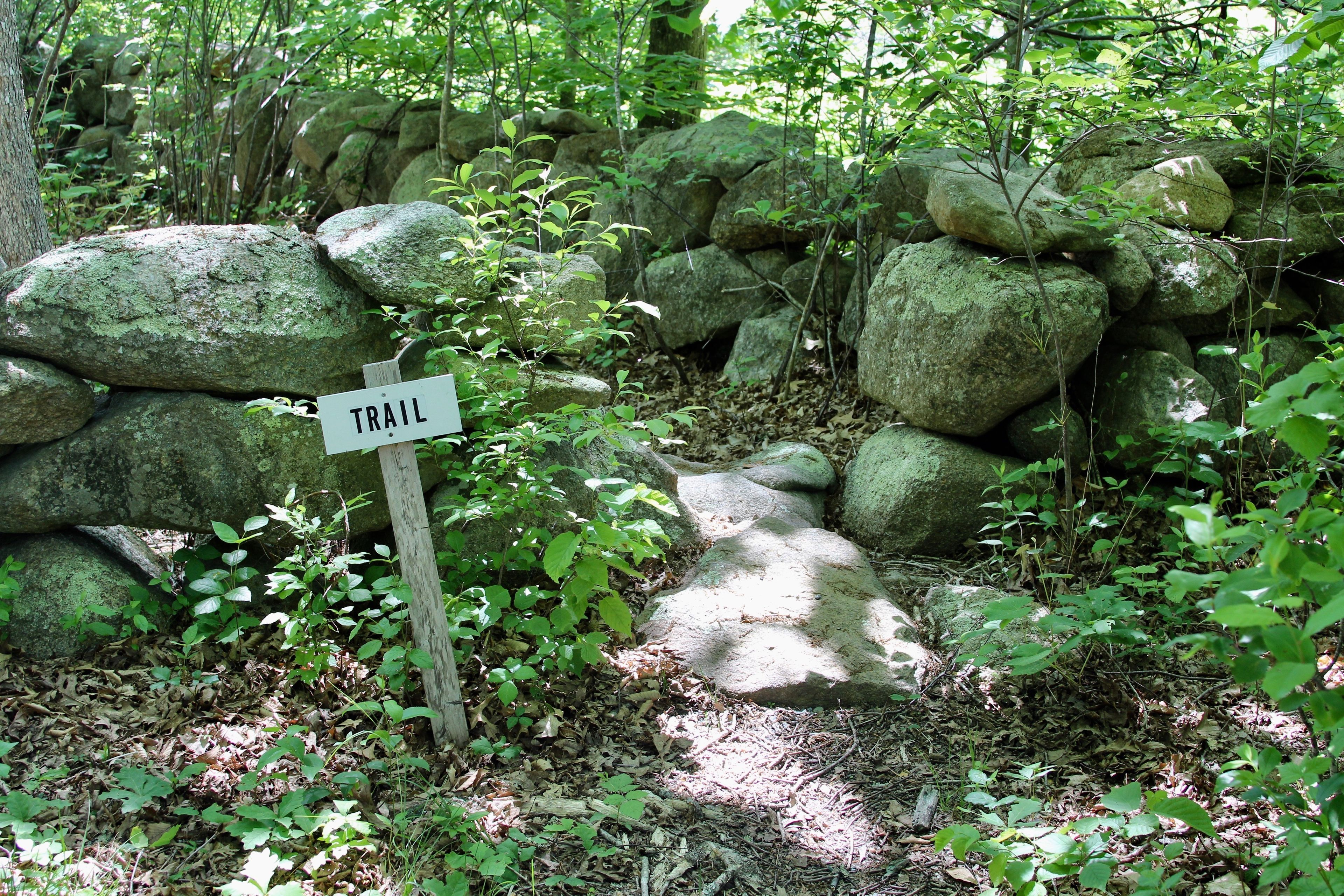 trail sign on right off North Ridge Road