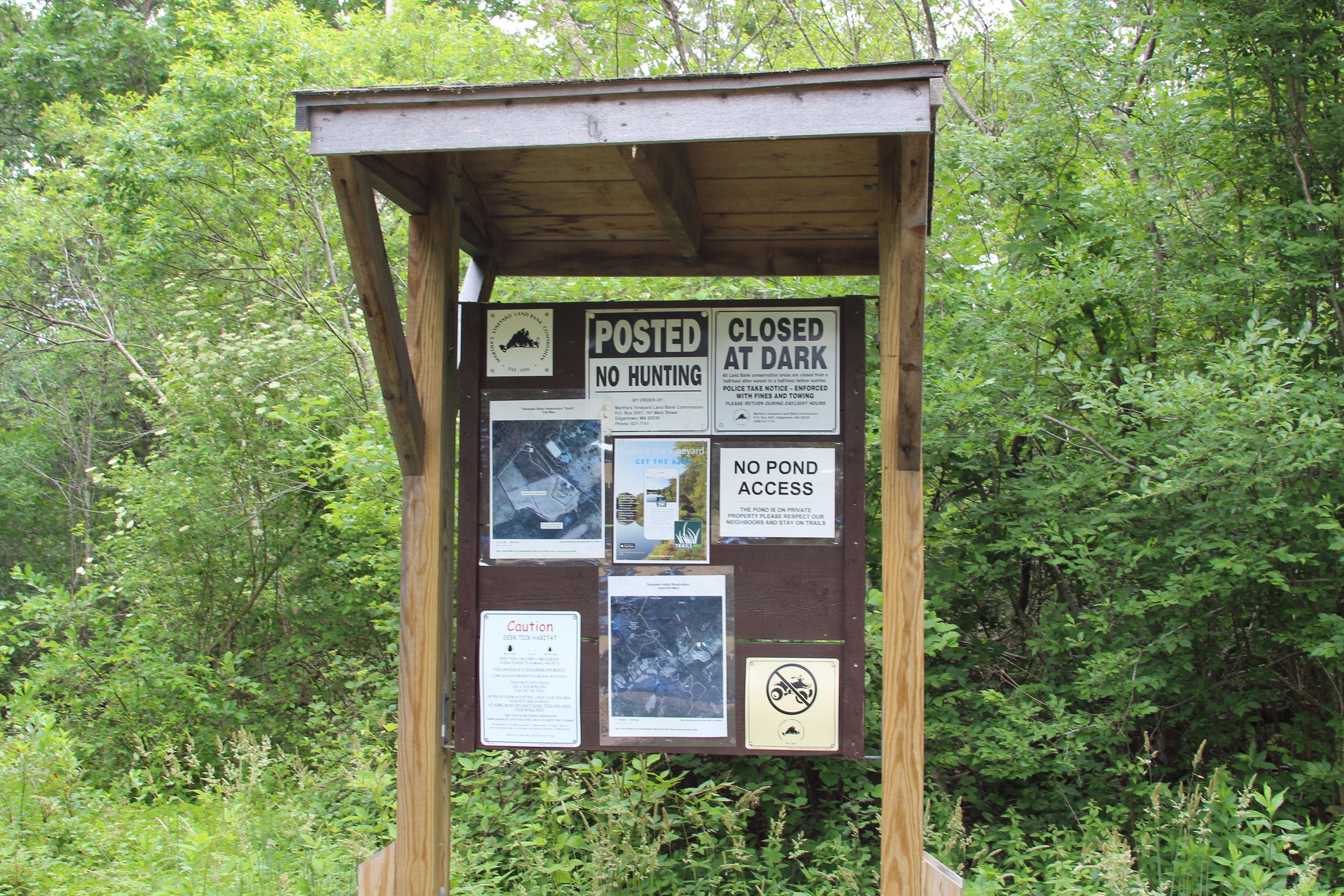 kiosk at trailhead